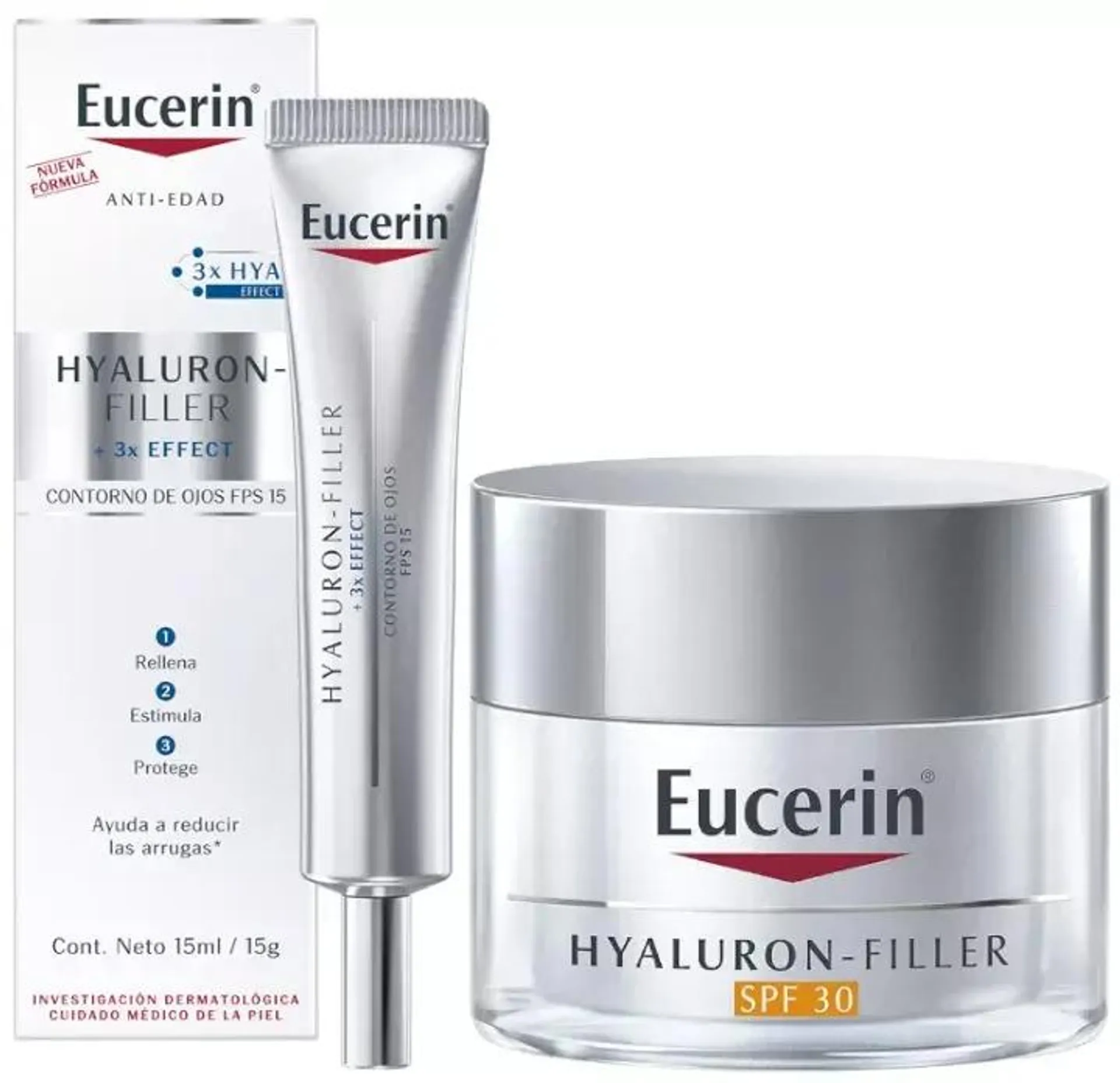 Eucerin Hyaluron-Filler Crema Día SPF30 50 ml + Contorno Ojos 15 ml