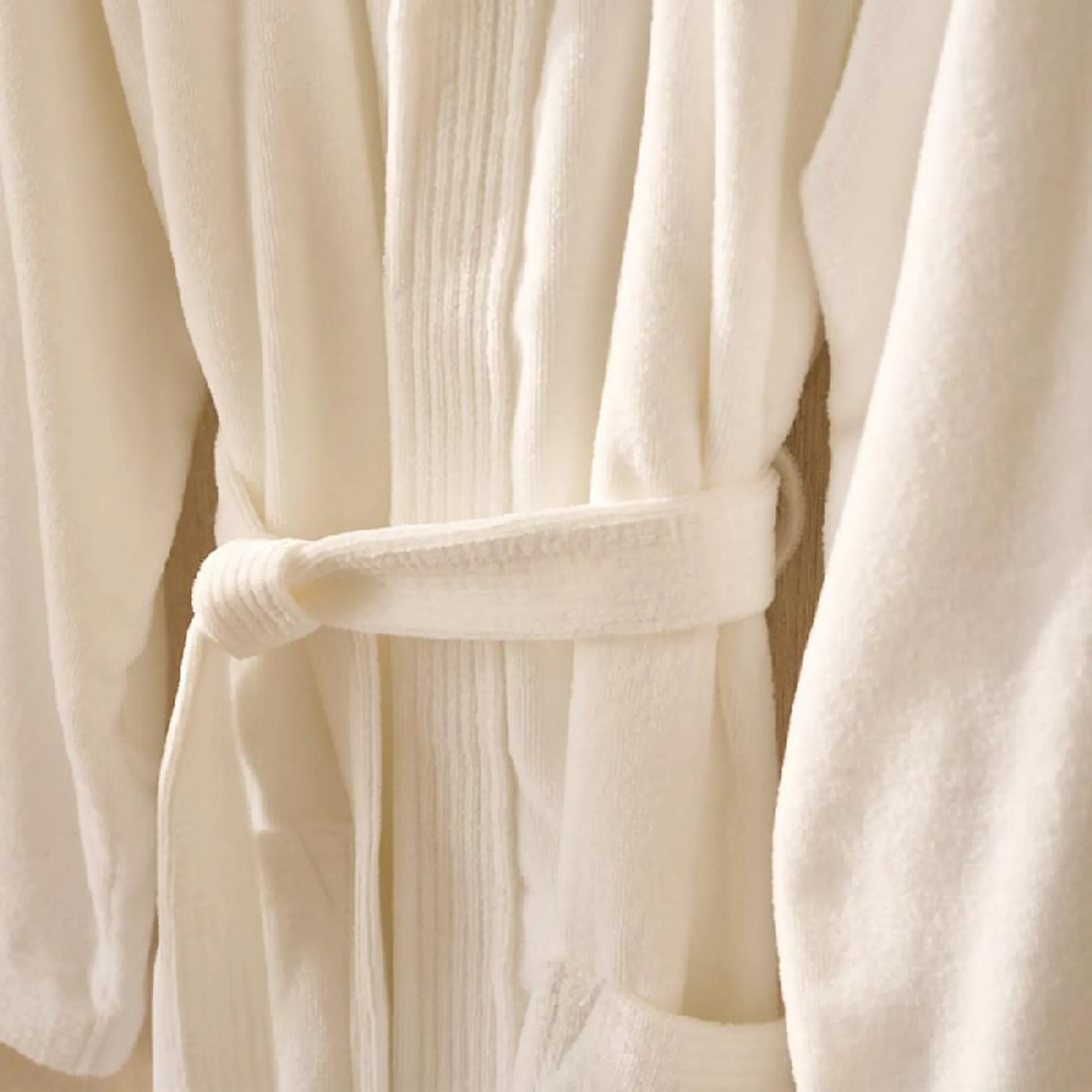 Albornoz Terciopelo Unisex - Basic LM blanco