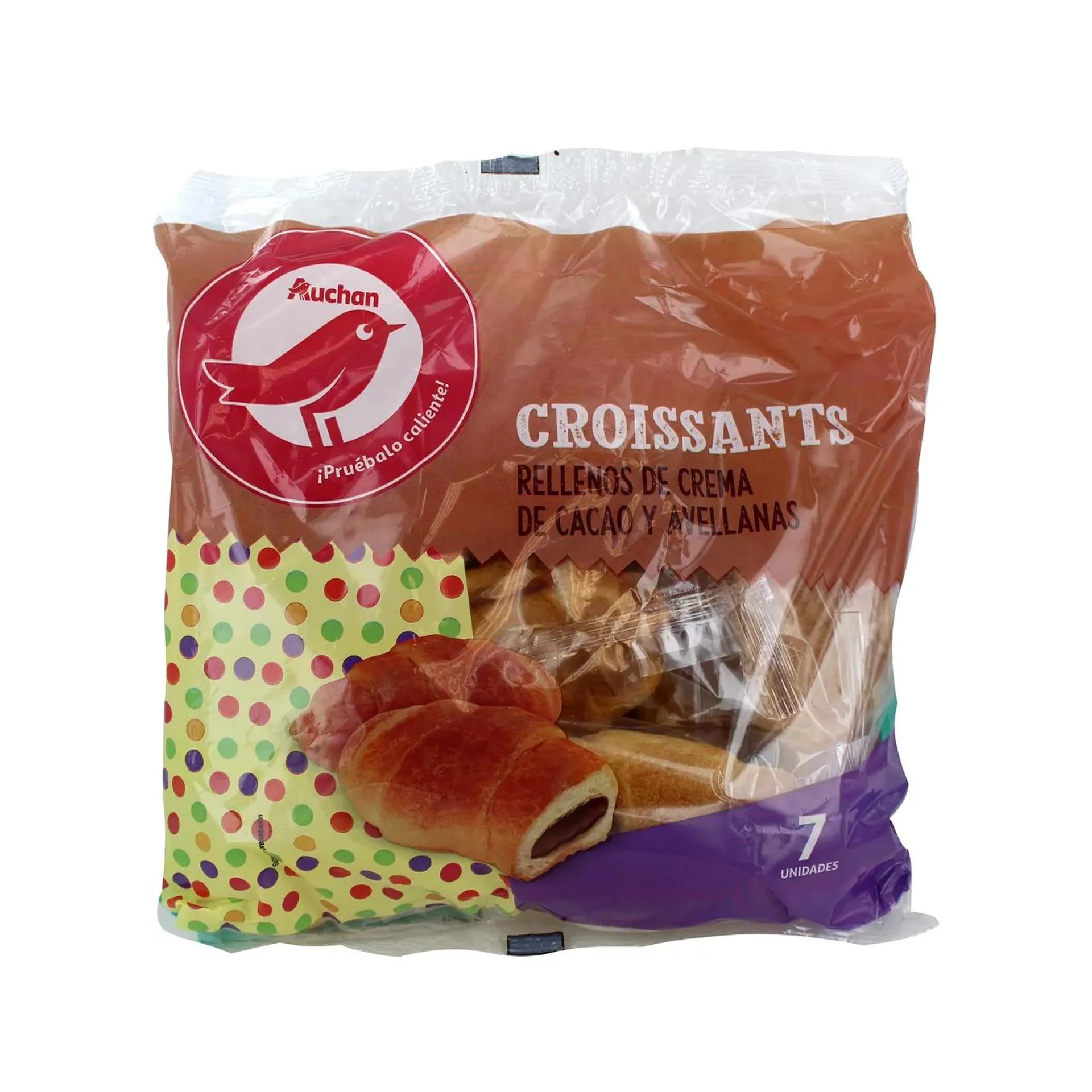 PRODUCTO ALCAMPO Croissants rellenos de crema de cacao y avellanas 315 g.