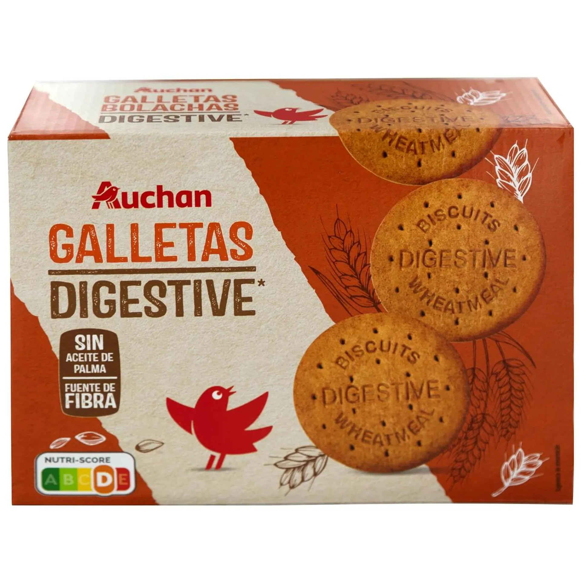 PRODUCTO ALCAMPO Galletas digestive de trigo 800 g.