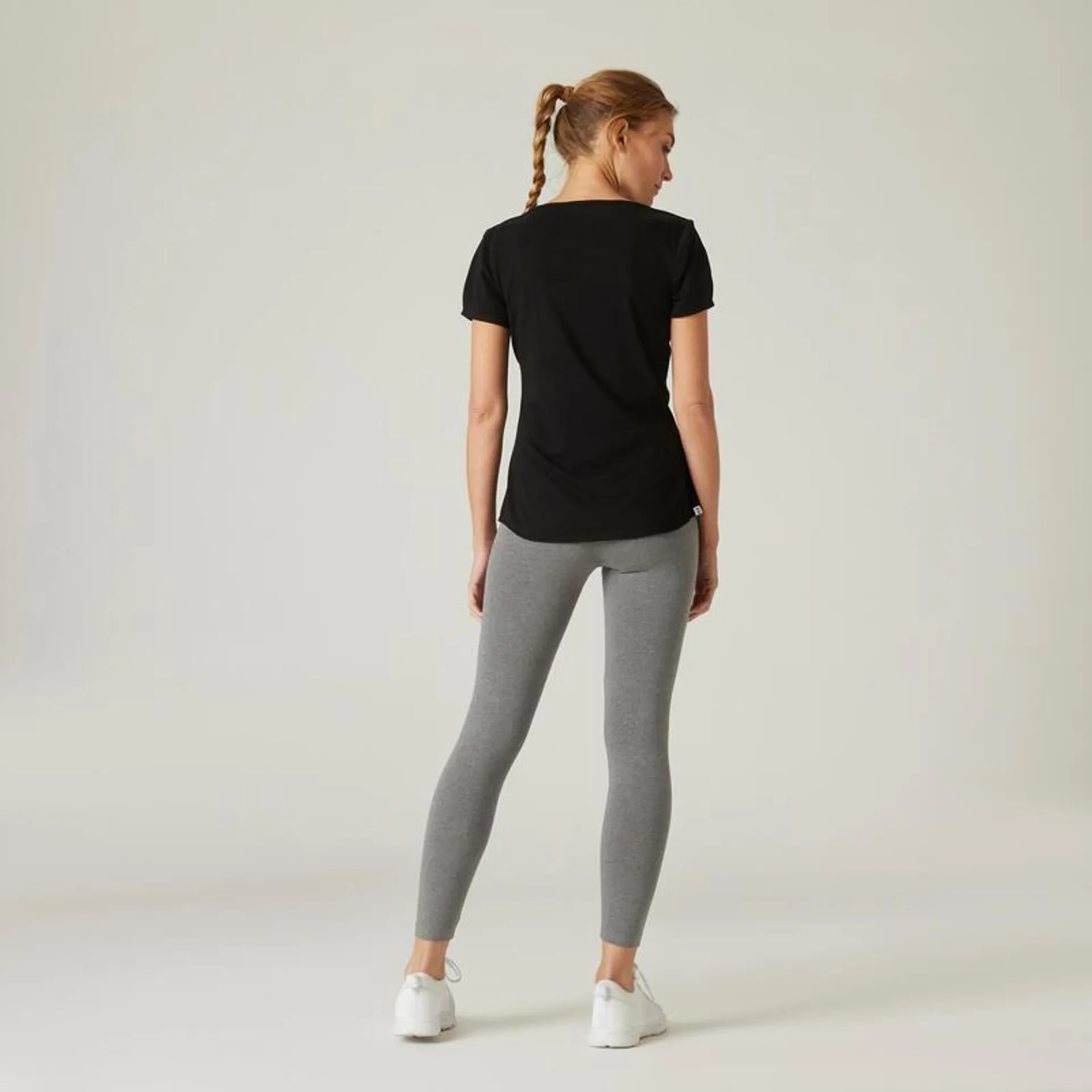 Mallas Leggingsfitness 7/8 Mujer Domyos gris