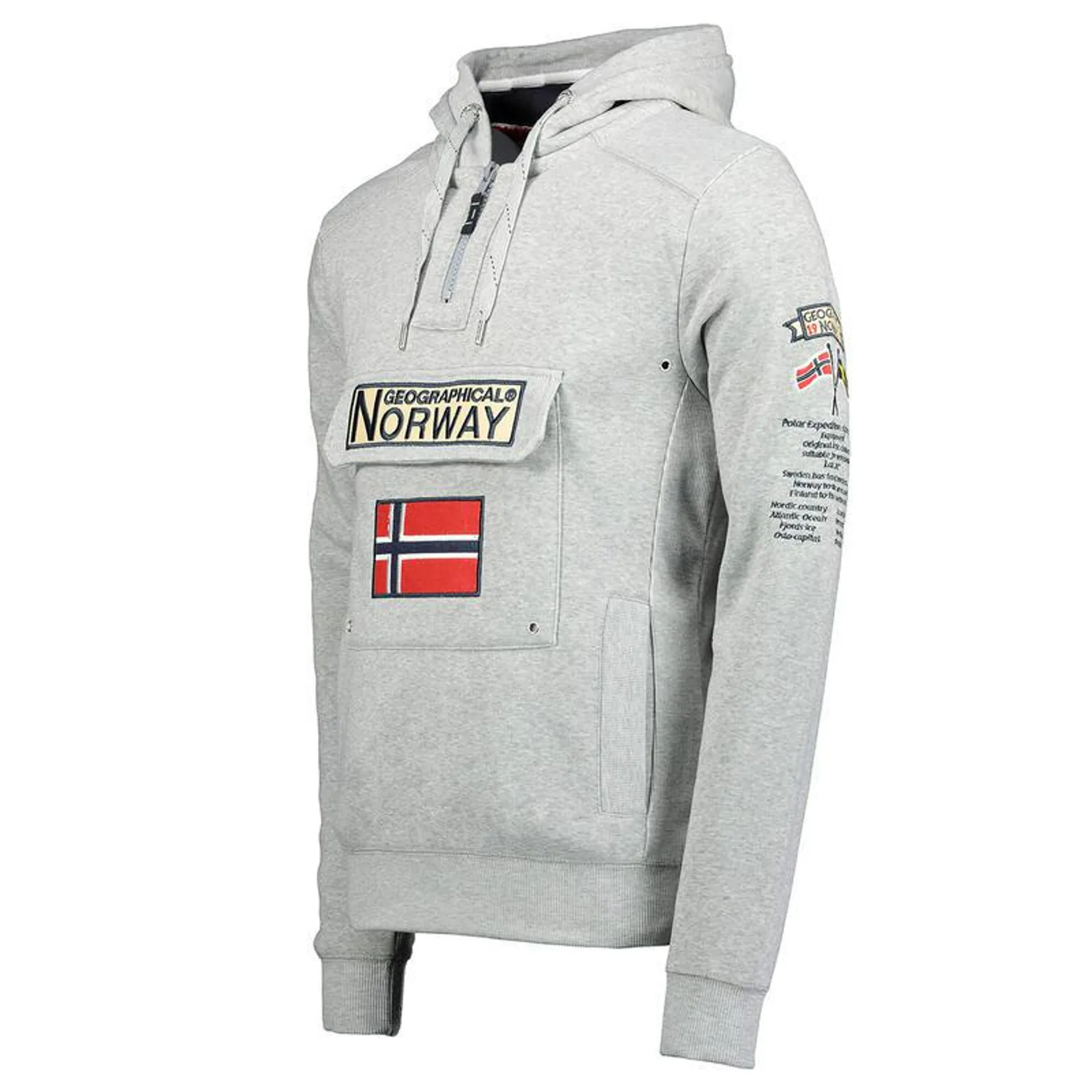 Sudadera de montaña y trekking con capucha Hombre Geographical Norway Gymclass