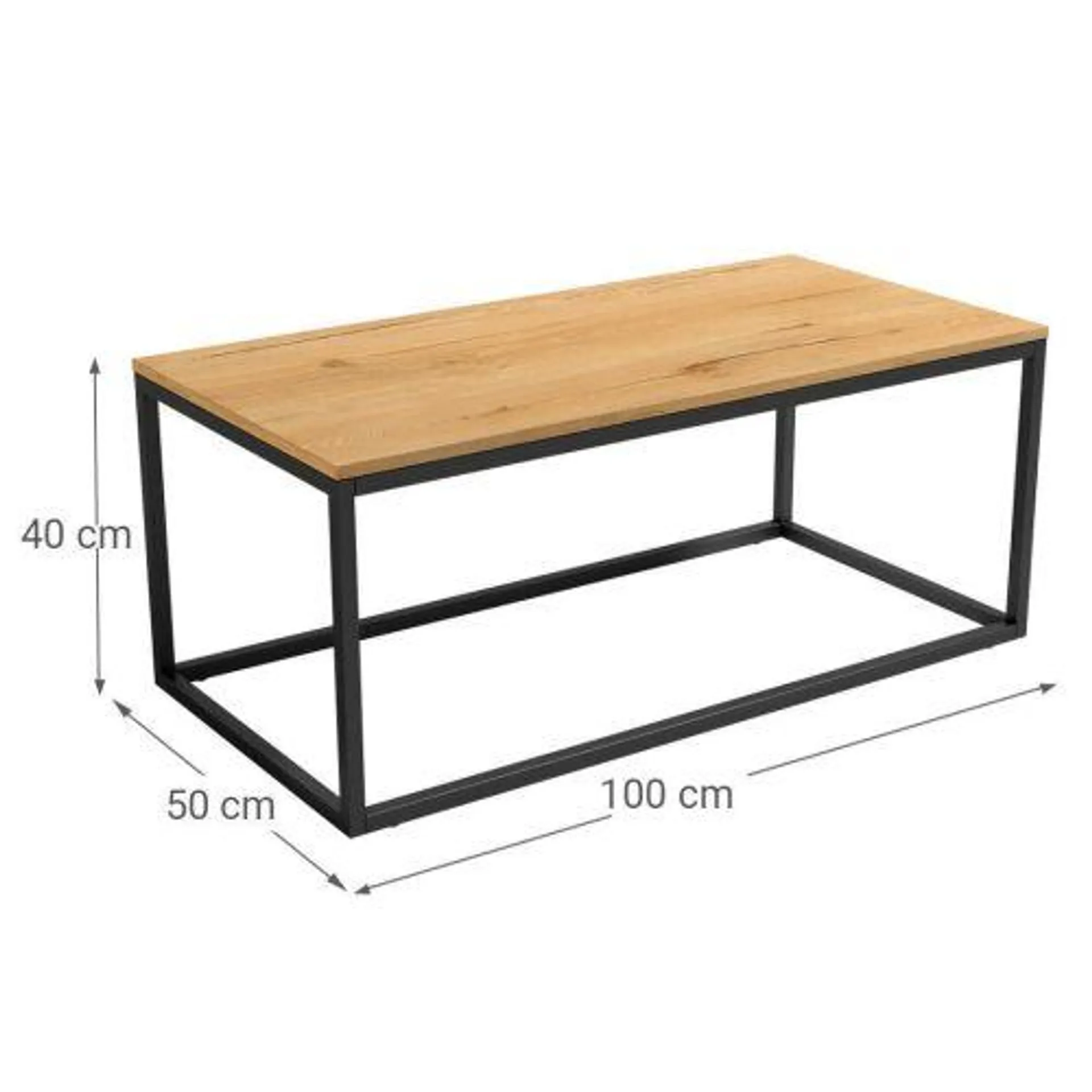 Mesa de Centro Rectangular de 100x50 cm PACÍFICO CNG022N