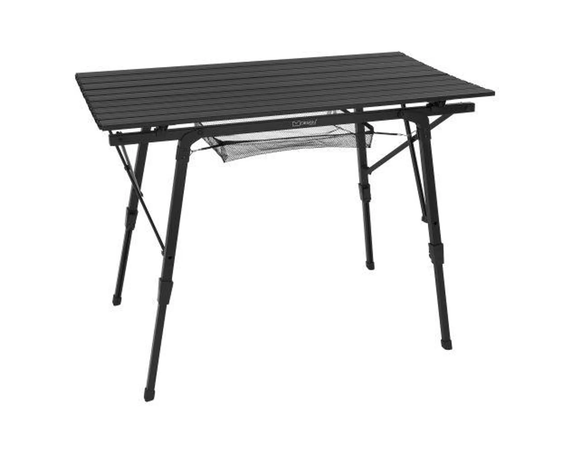 Mesa de camping plegable 90x51,5 cm aluminio negro