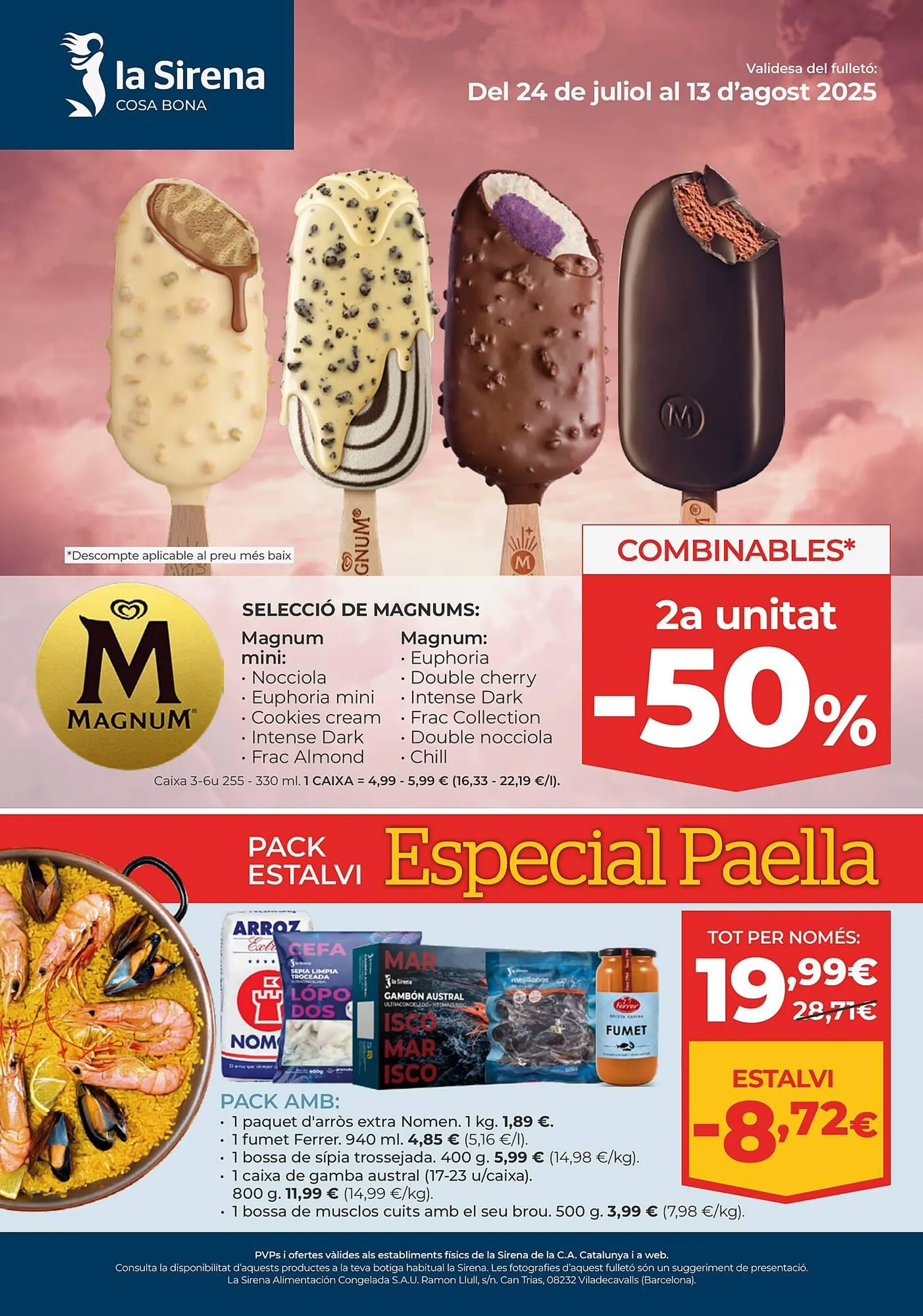 Catálogo de Folleto La Sirena 24 de julio al 13 de agosto 2025 - Página 1