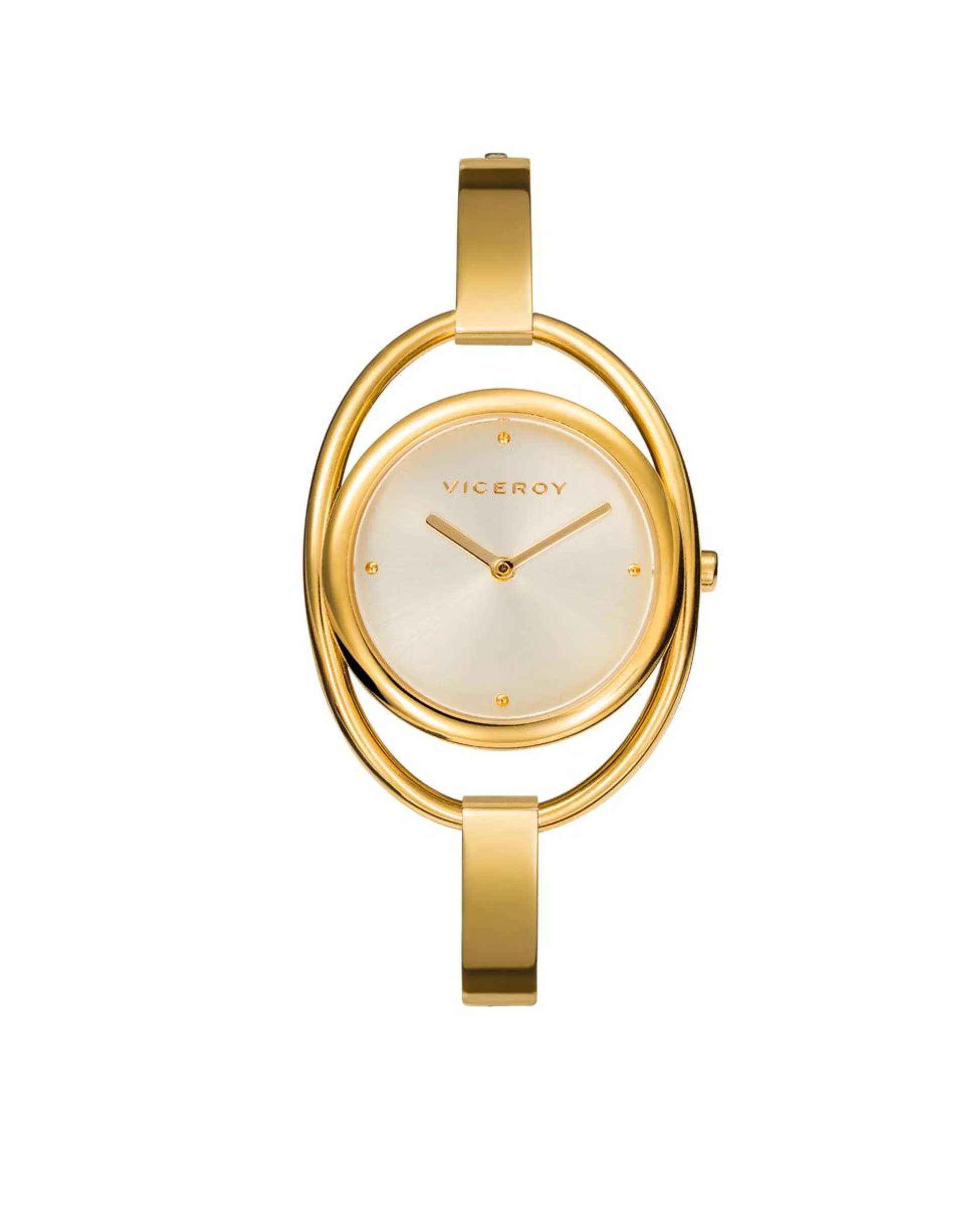 Reloj de mujer Air 2 agujas de acero con IP dorado rígido