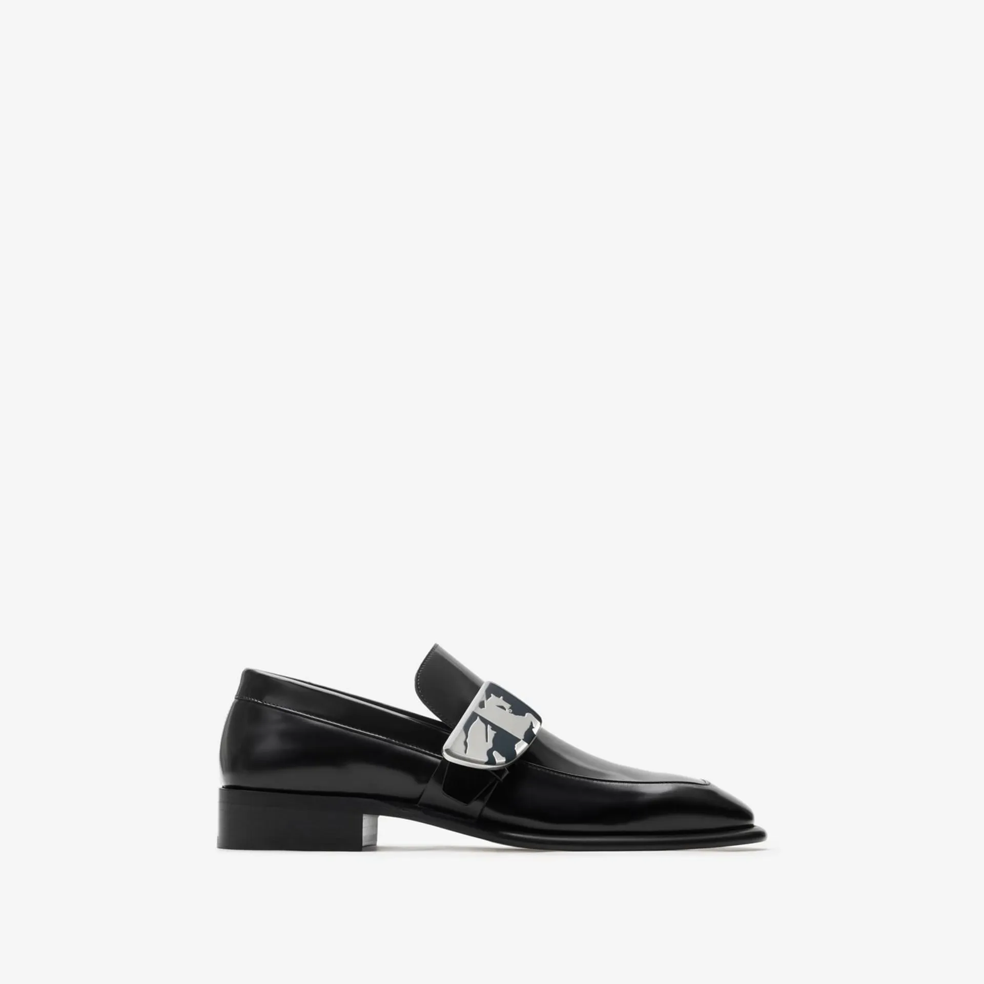 Leather Shield Loafers