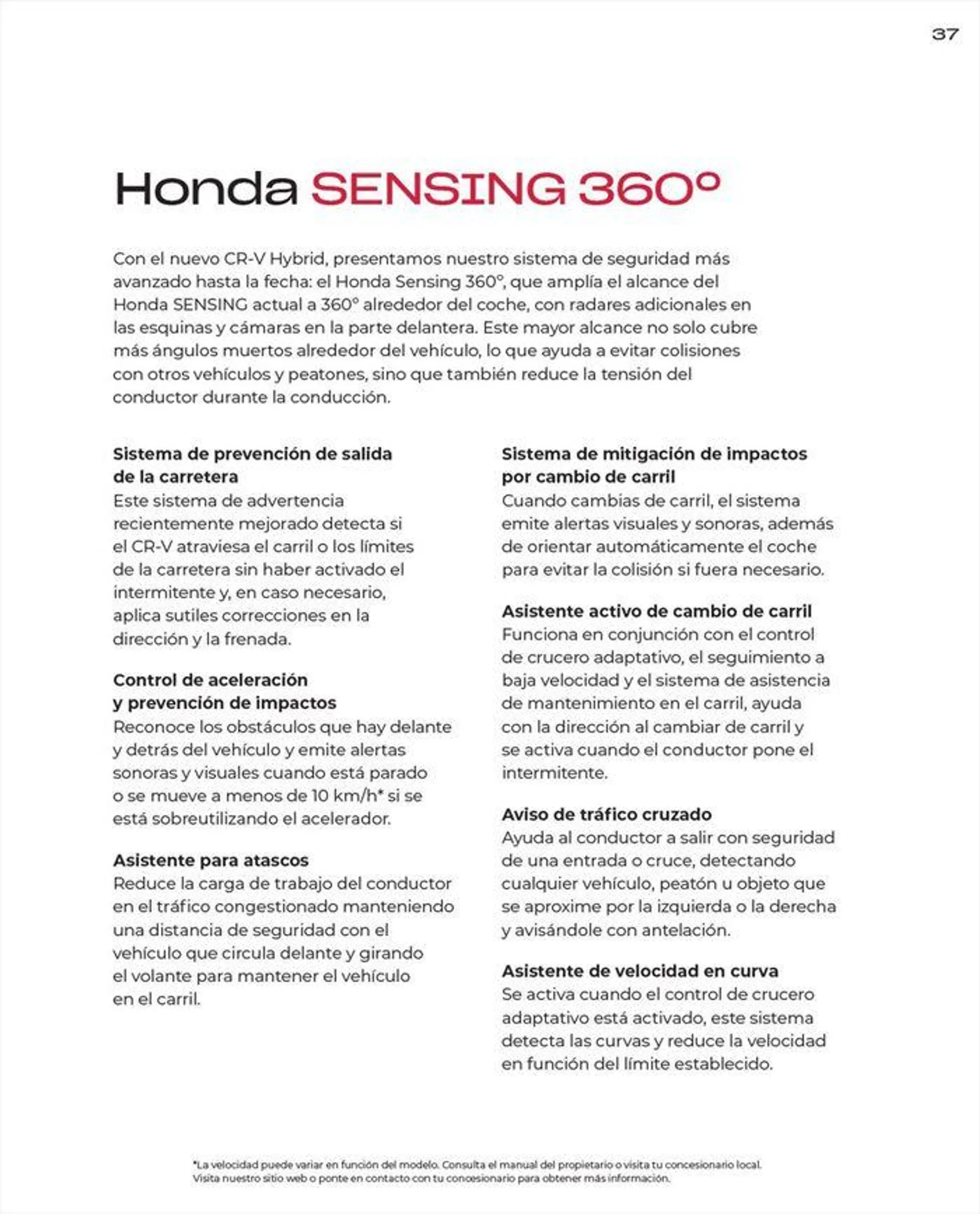 Catálogo de Honda CR-V e:HEV &amp; e:PHEV 9 de agosto al 30 de junio 2025 - Página 37