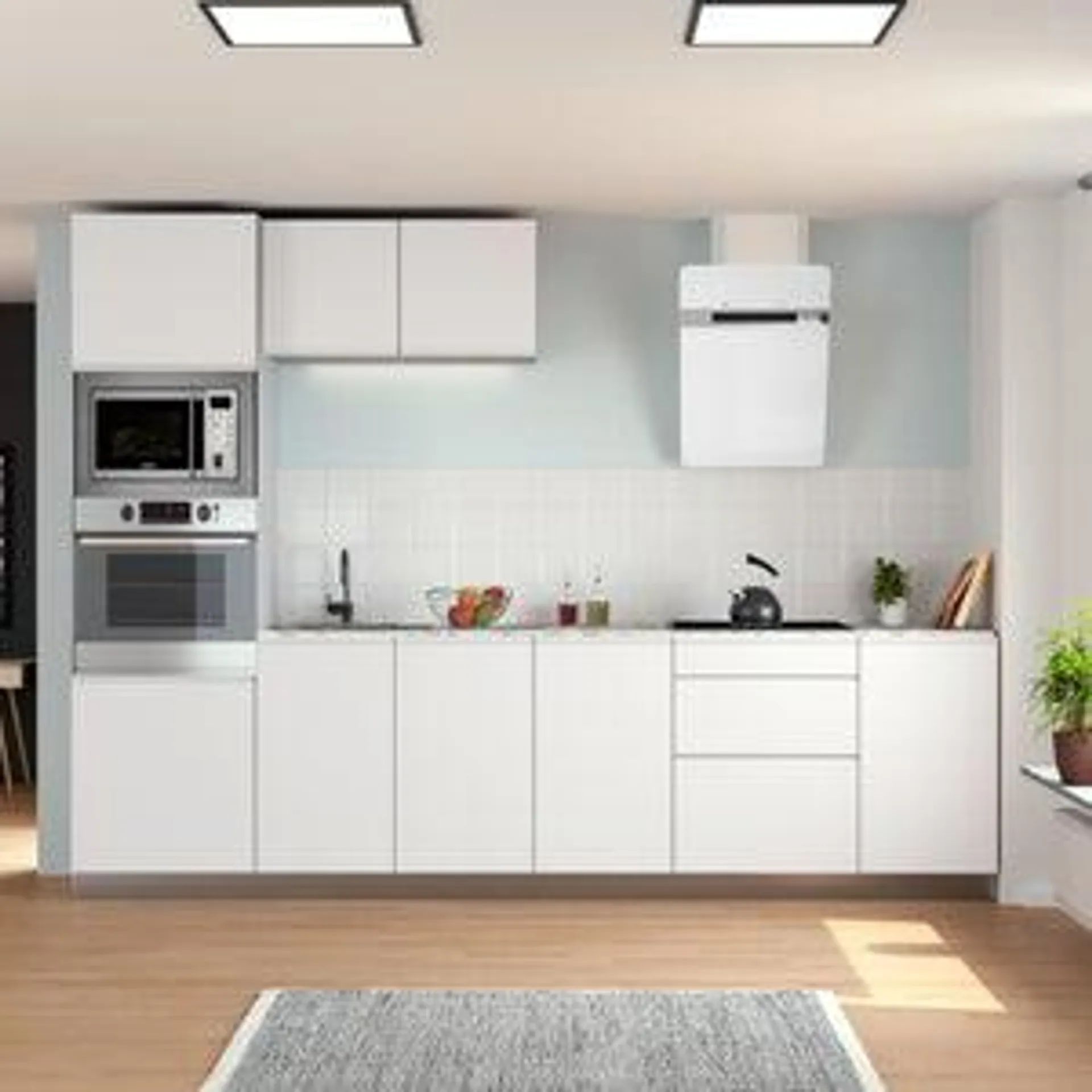 Cocina en kit DELINIA iD Tokyo blanco mate 300 cm