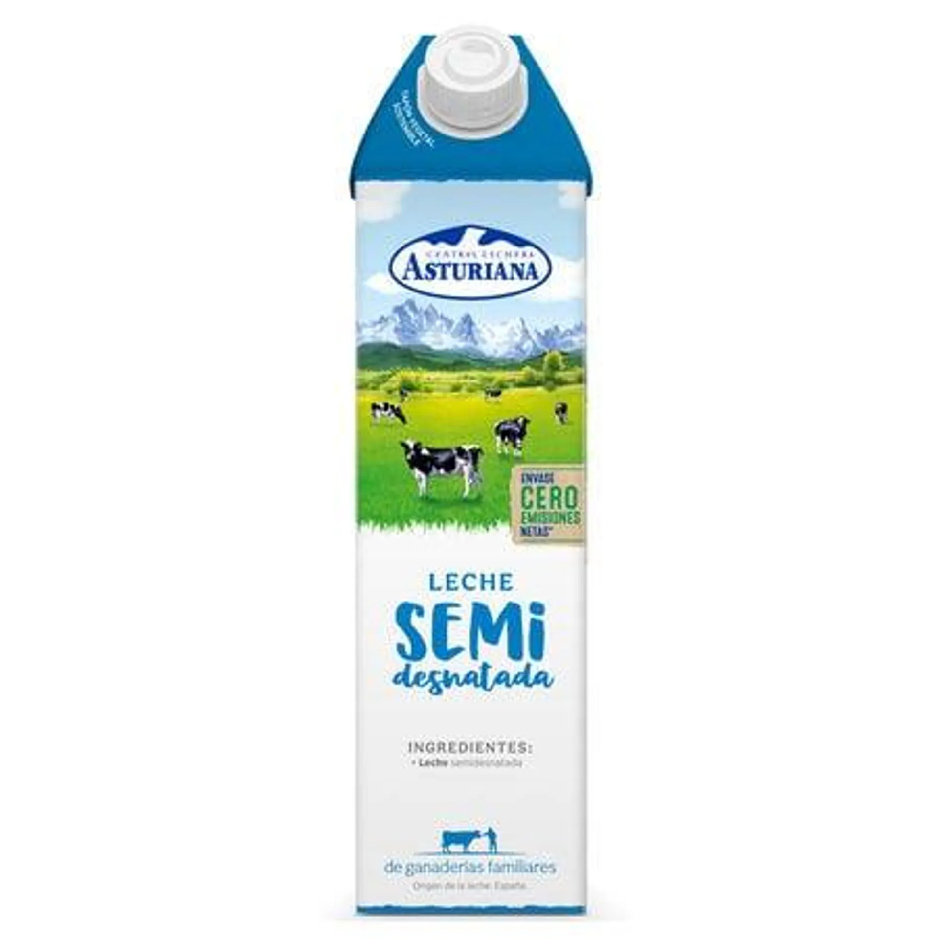 Leche Asturiana 1l semidesnatada