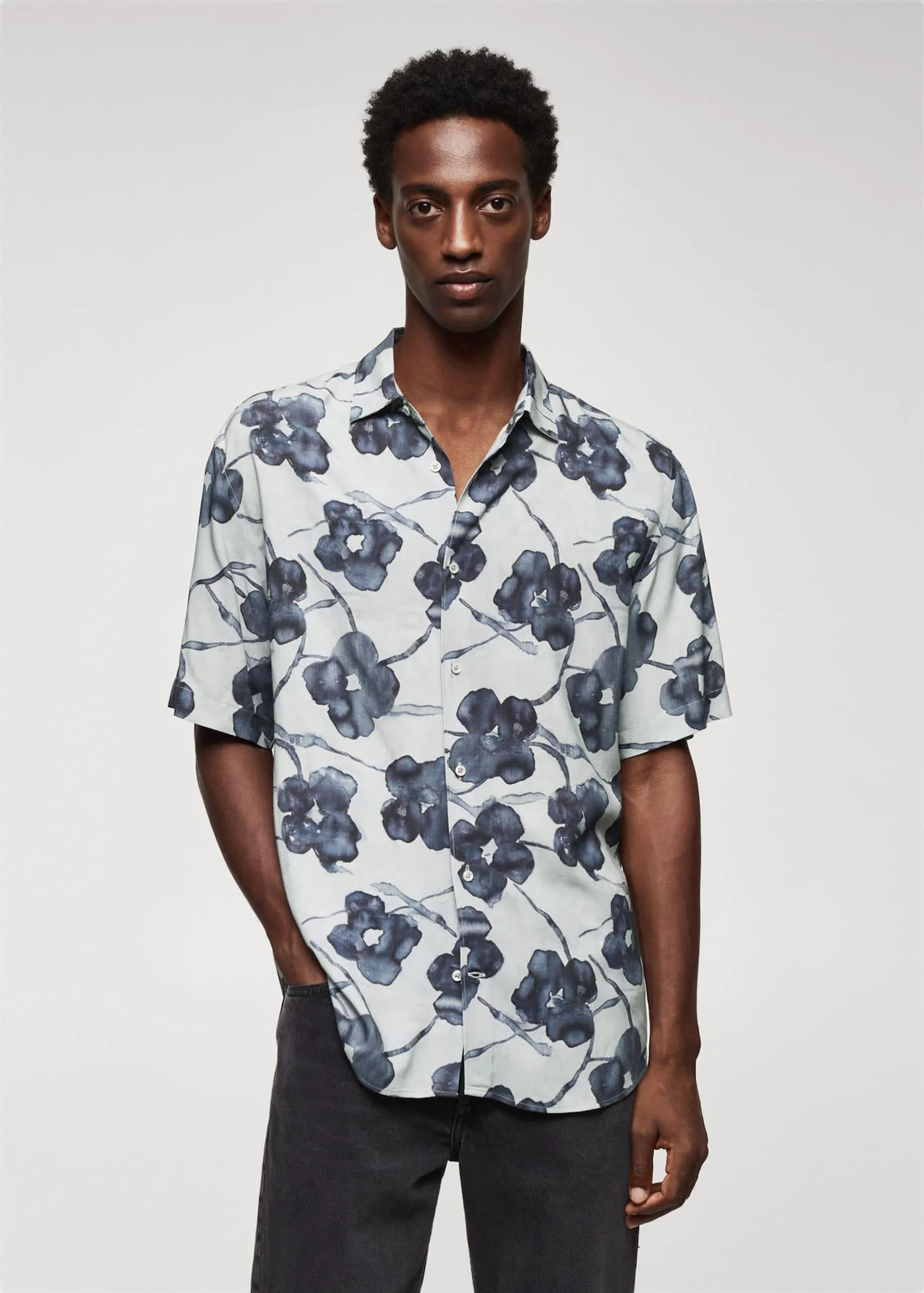 Camisa fluida estampado floral