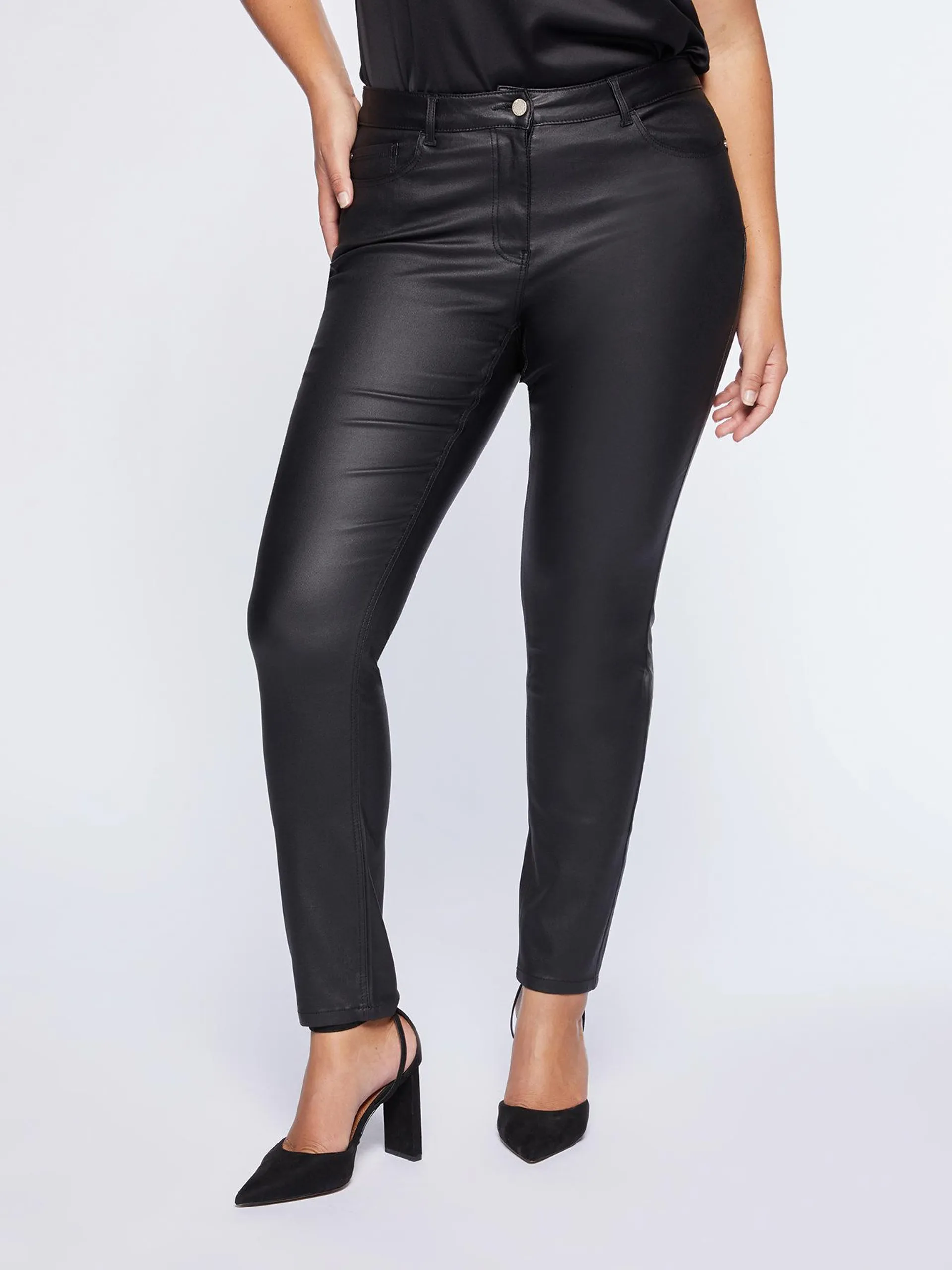 Pantaloni skinny Giada con spalmatura