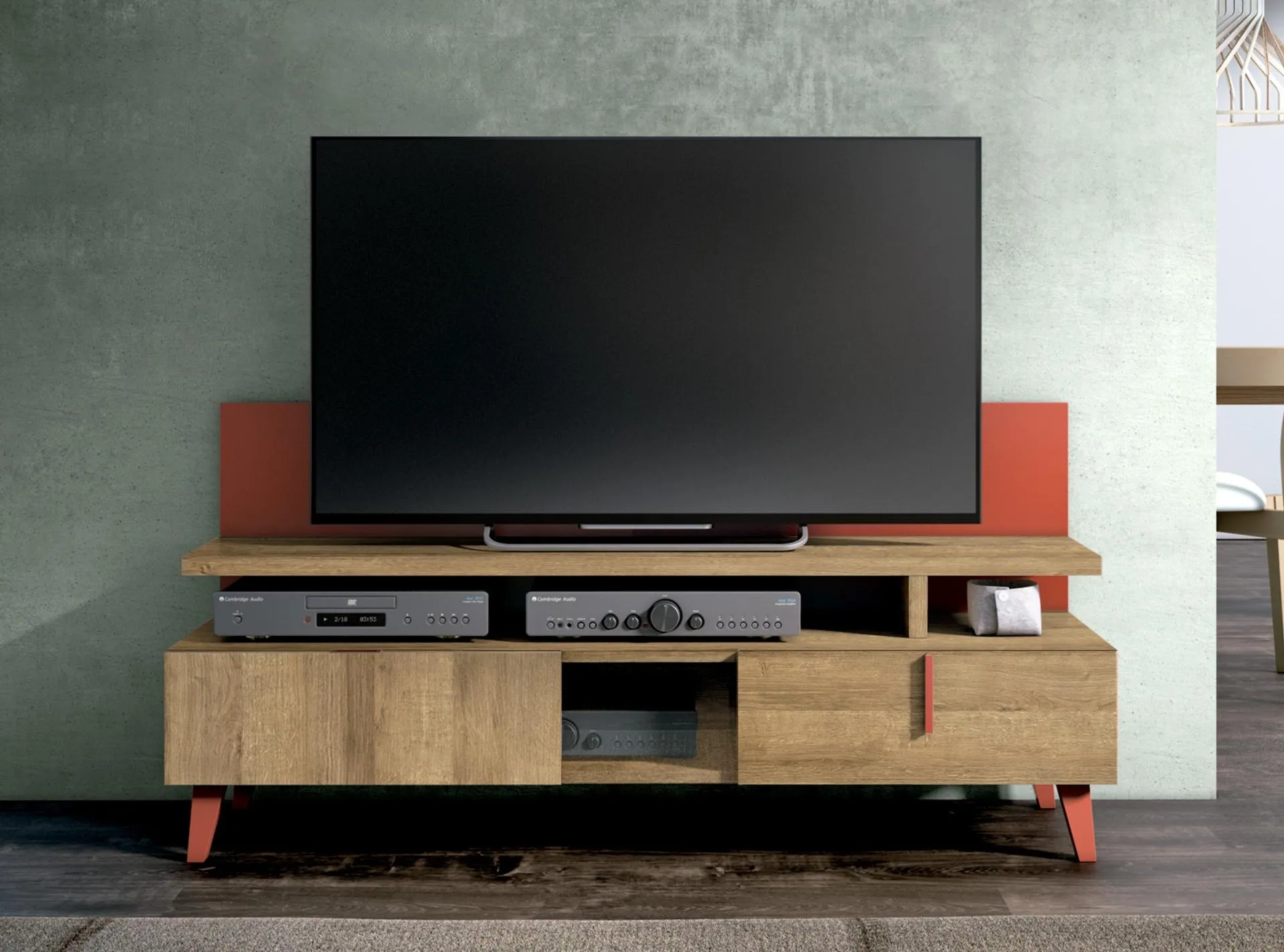 Mueble de TV de 150 cm de ancho