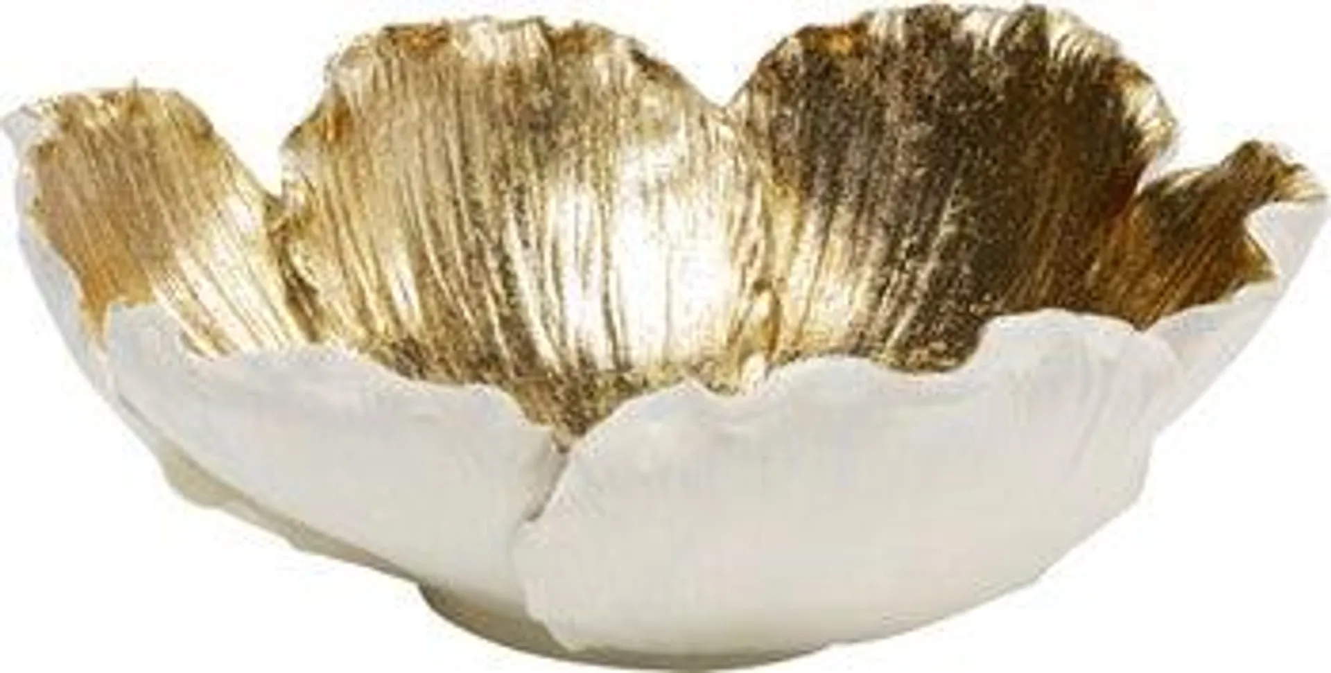 Cuenco Flower Bloom crema oro Ø25