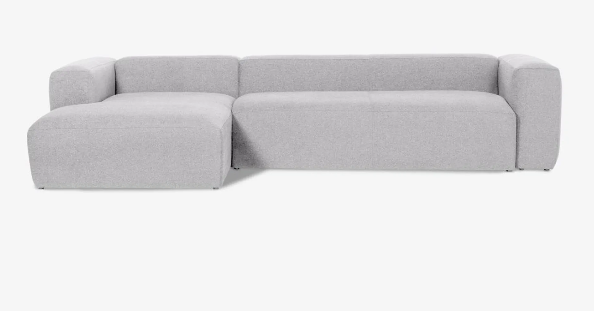 Sofá Blok 4 plazas con chaise longue izquierdo Tejido personalizado categoría C