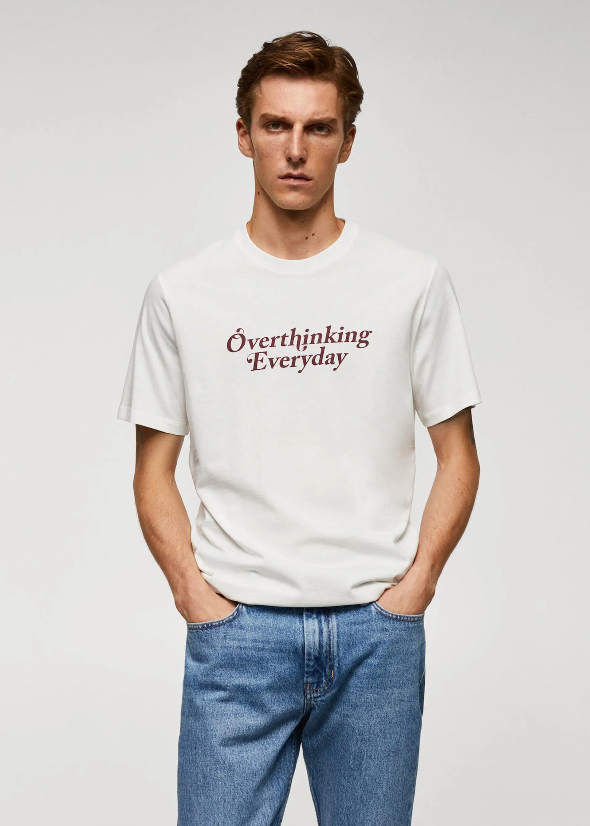 Camiseta 100% algodón estampado pecho