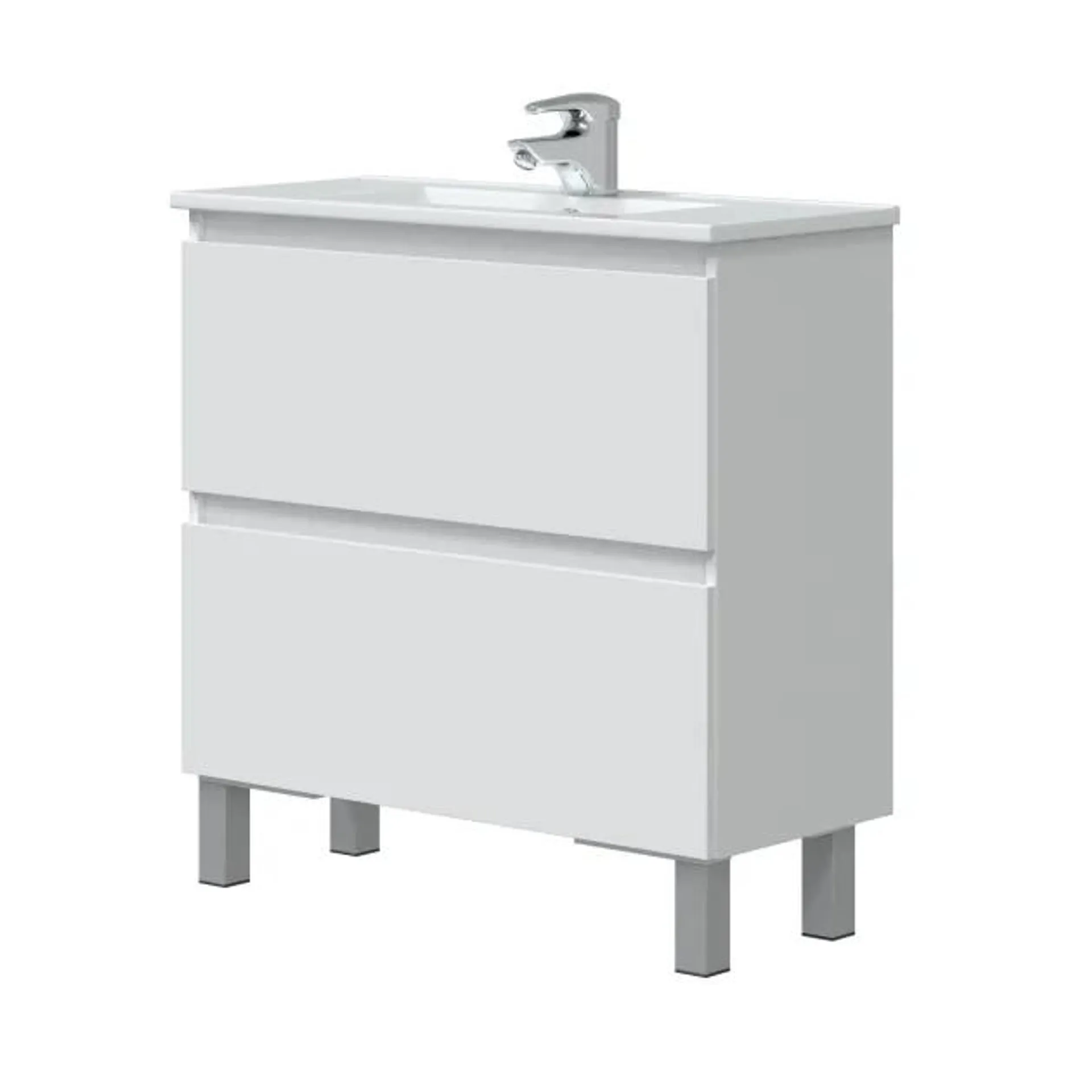 Mueble Thea 80 cm 36 fondo reducido blanco.