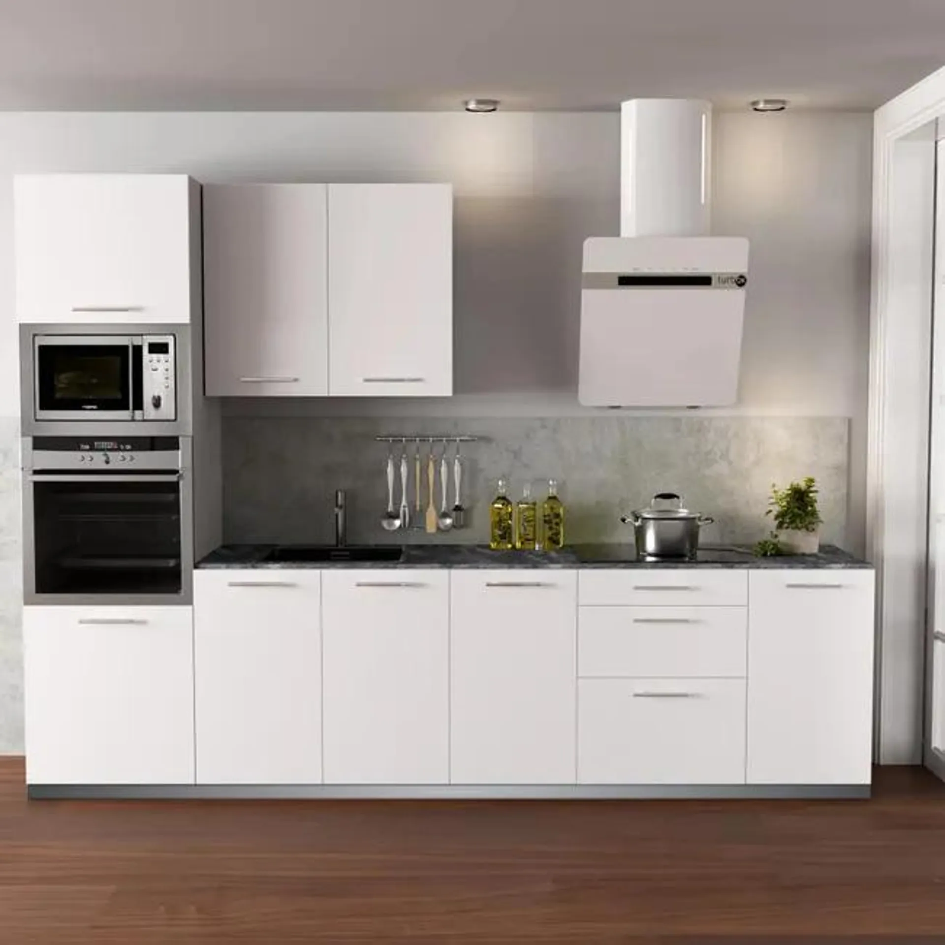 Cocina en kit DELINEA id SOFIA blanco 3.00 m