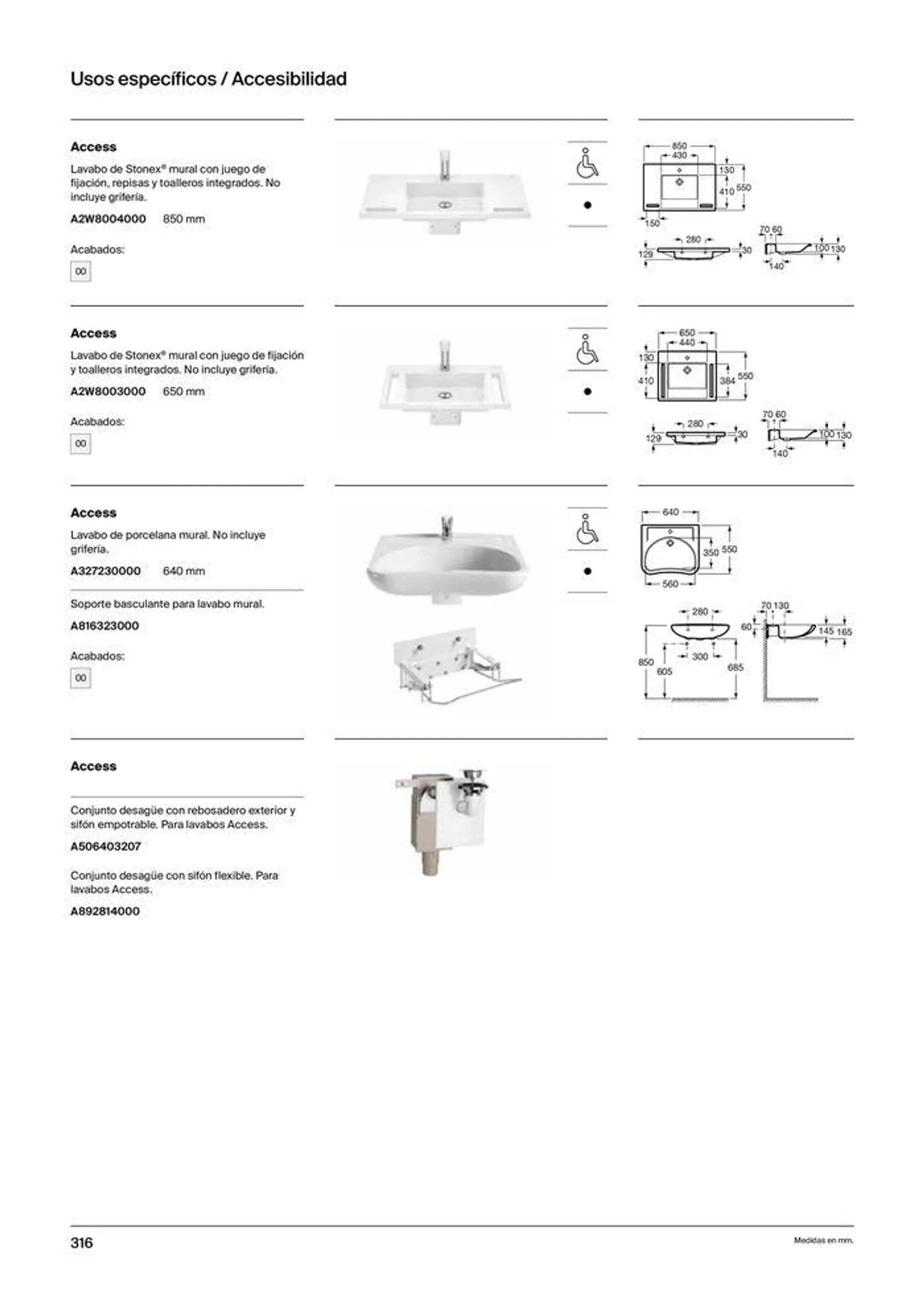 Catálogo de Colecciones de Baño, Muebles y Accesorios 19 de septiembre al 31 de diciembre 2024 - Página 318