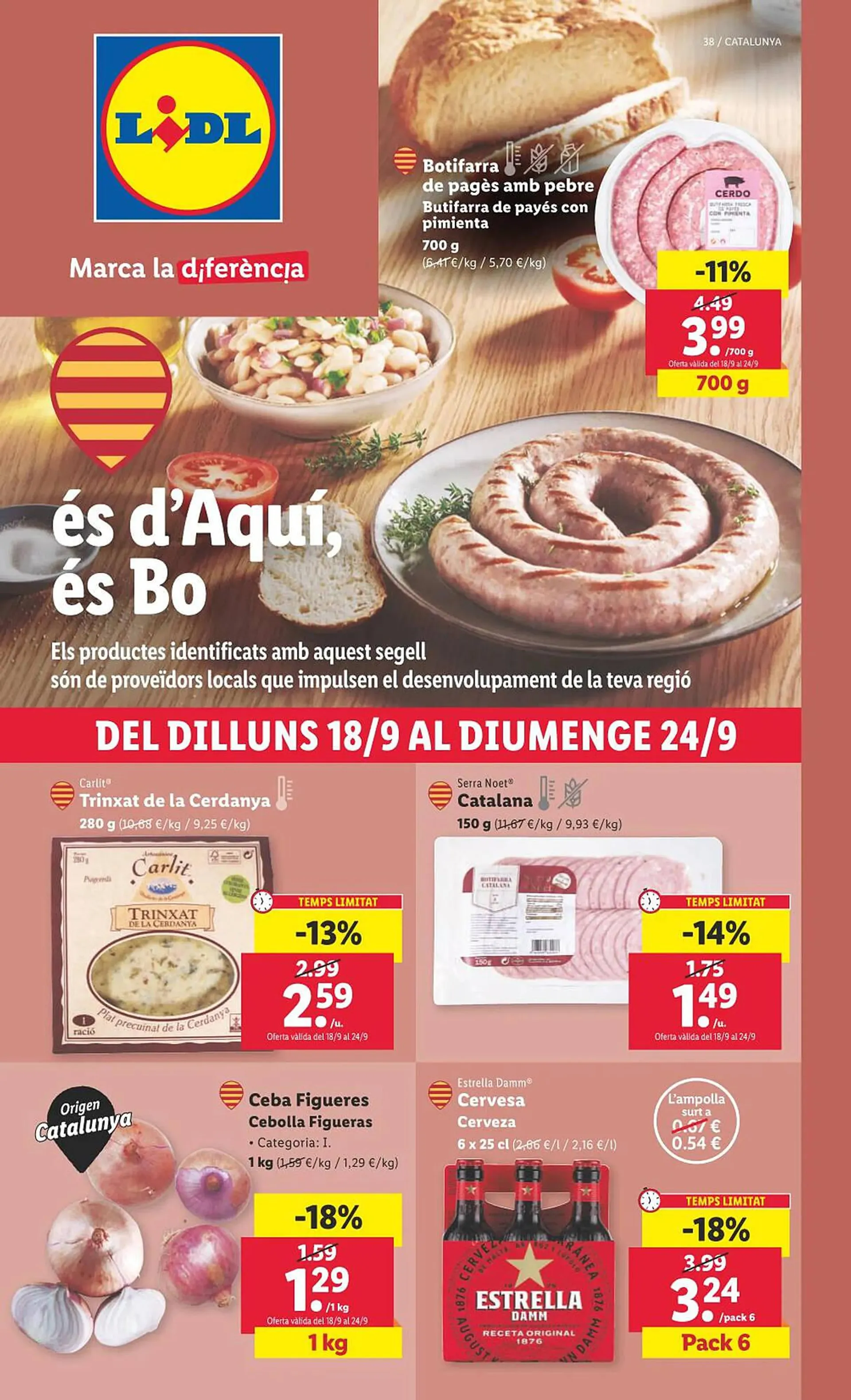 Catálogo de Folleto Lidl 18 de septiembre al 24 de septiembre 2023 - Página 1