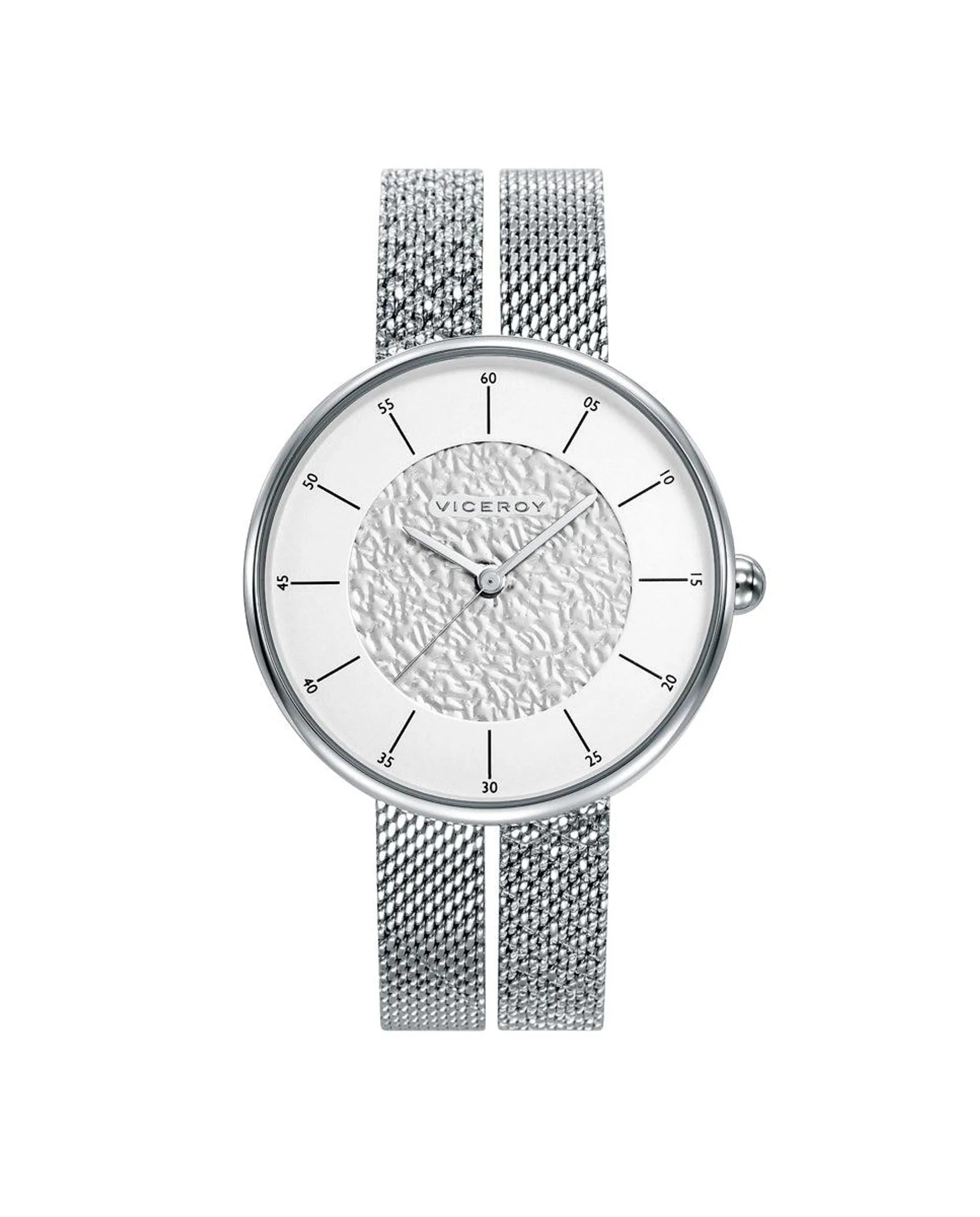 Reloj de mujer Air 3 agujas de acero y doble malla milanesa