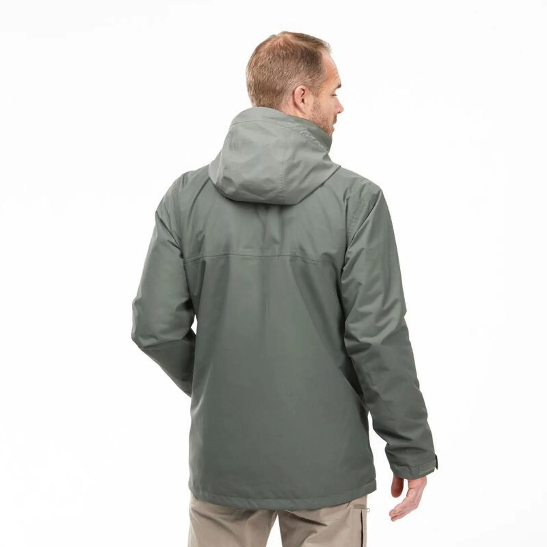 Chaqueta de montaña y trekking 3 en 1 impermeable Hombre Forclaz Travel 100