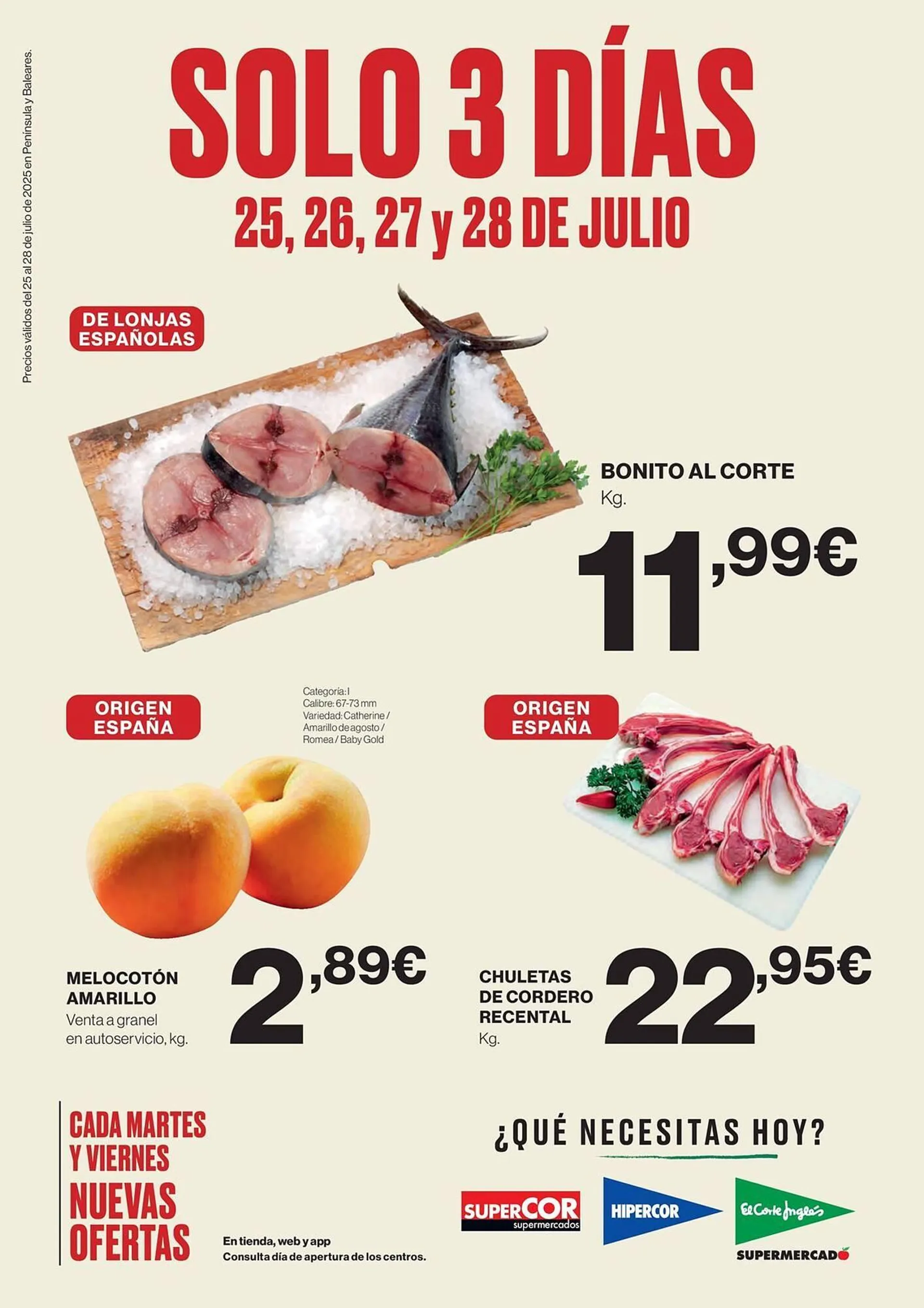 Catálogo de Folleto Hipercor 25 de julio al 28 de julio 2025 - Página 1