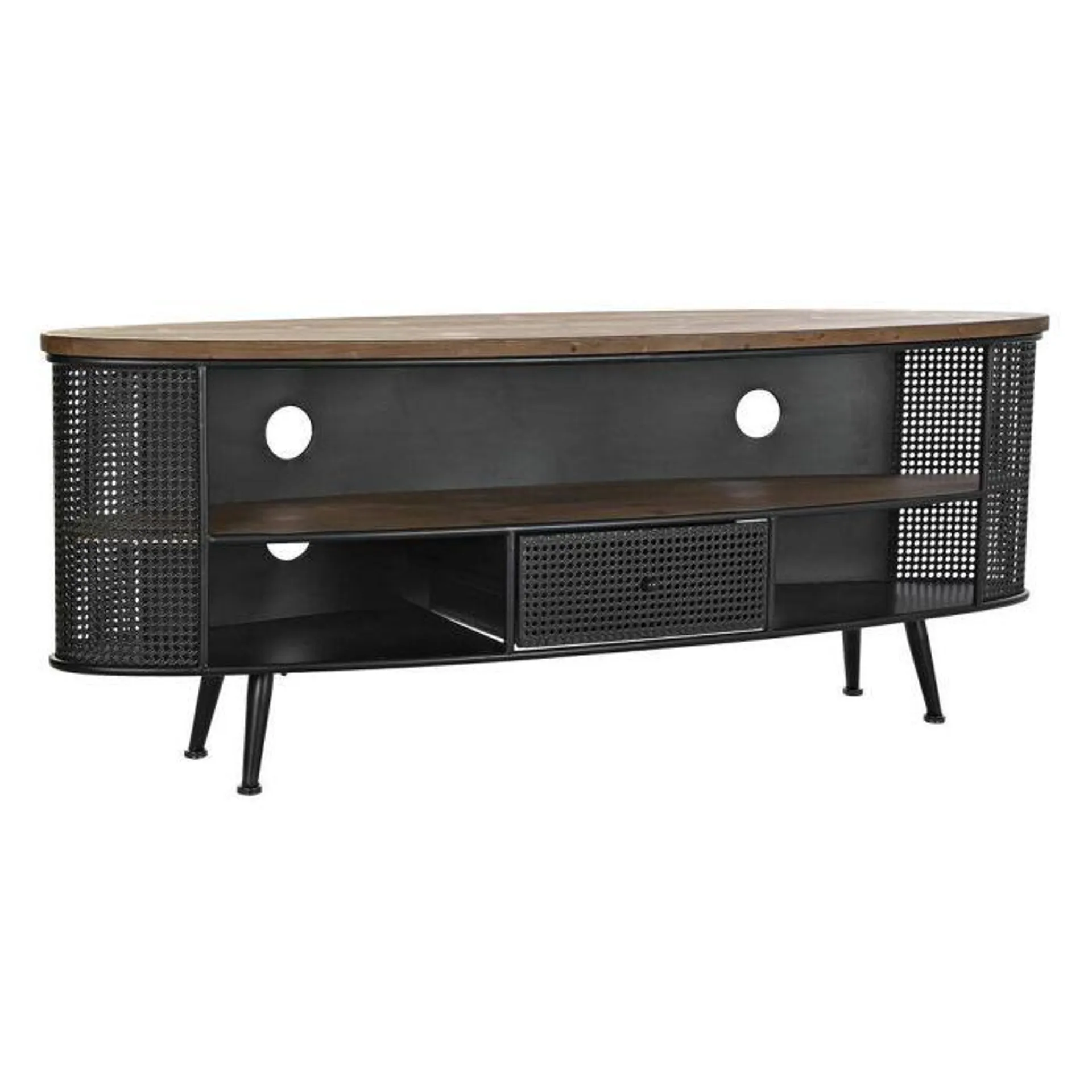 Mueble Para TV de Metal con Tapa en Madera de Abeto MB-200587