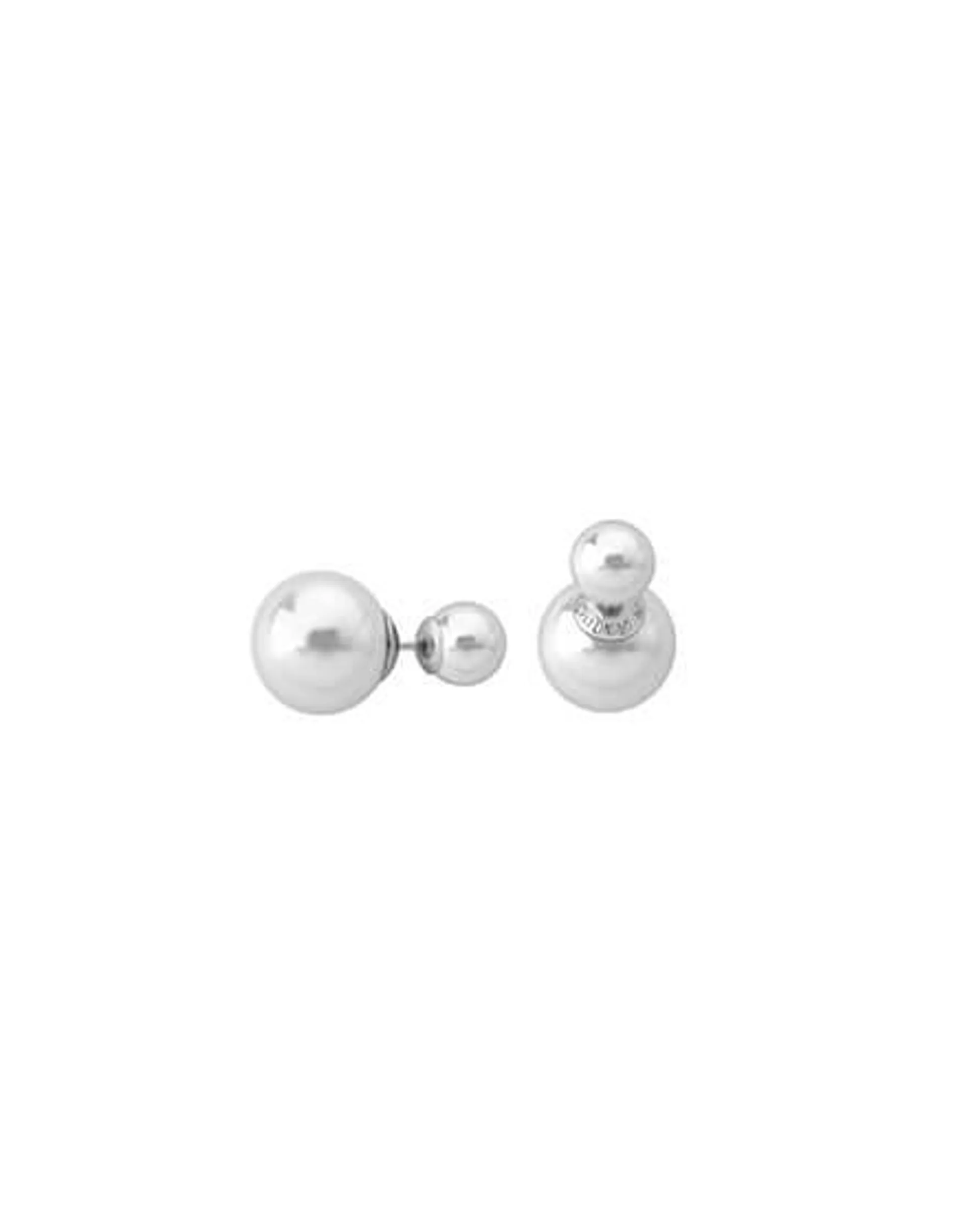 Pendientes Polar plata con perlas blancas 8 y 14mm