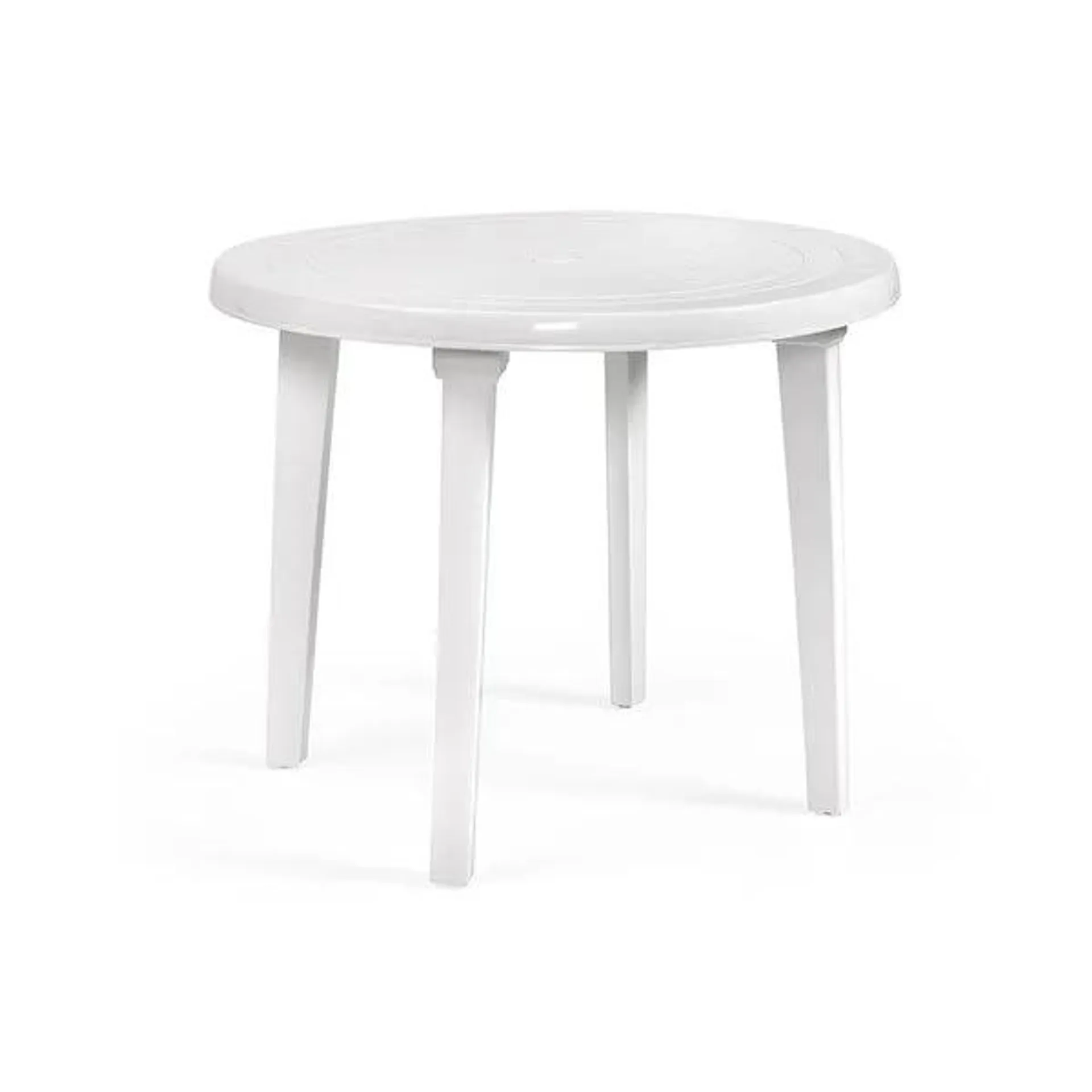 Mesa de jardín redonda blanca ø90 cm