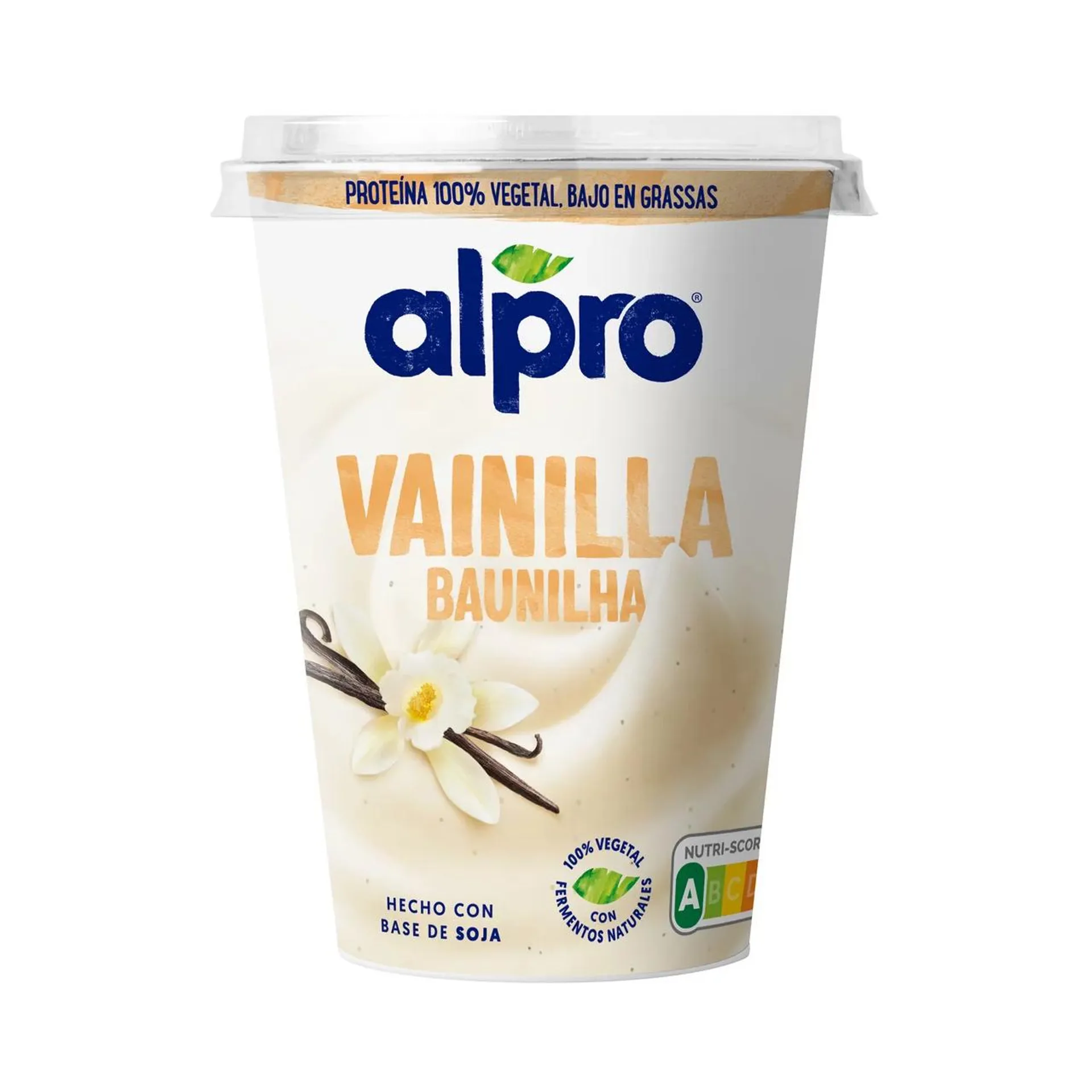 ALPRO Especialidad de soja, con fermentos del yogurt y sabor a vainilla 400 g.