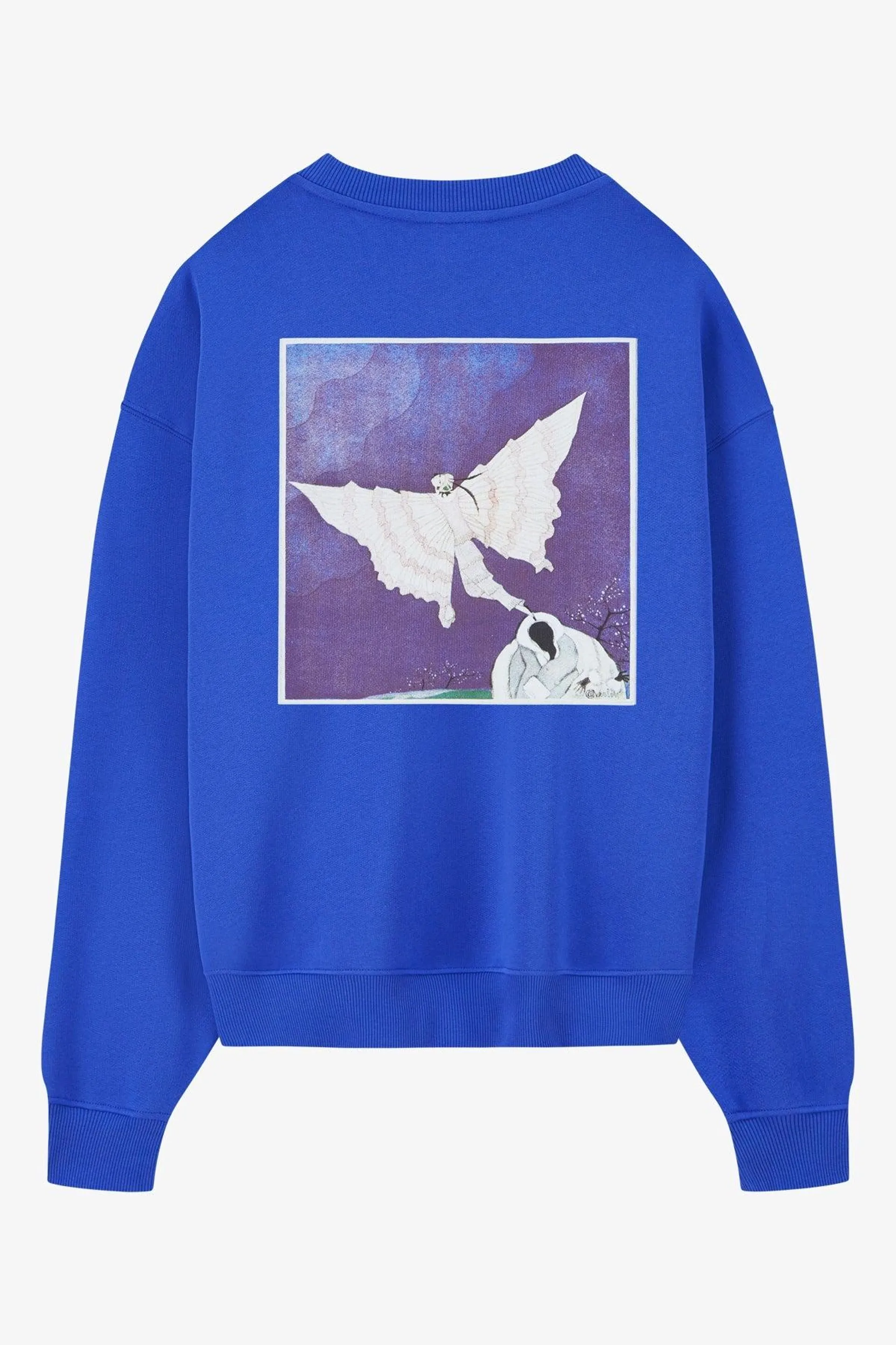 Sudadera VOGUE azul con portada icónica estampada