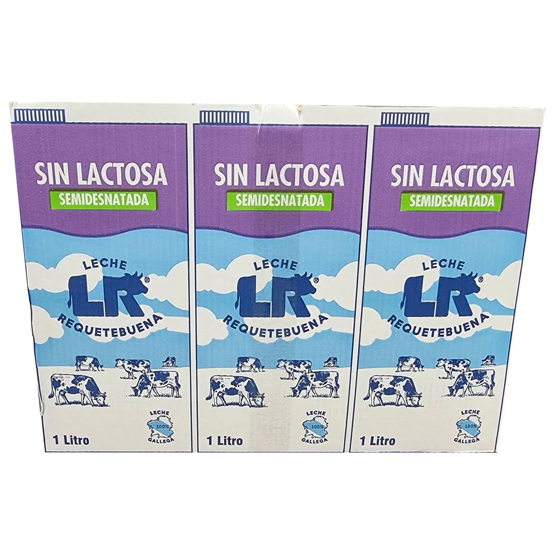 L.R. Leche semidesnatada de vaca, sin lactosa 6x 1l.