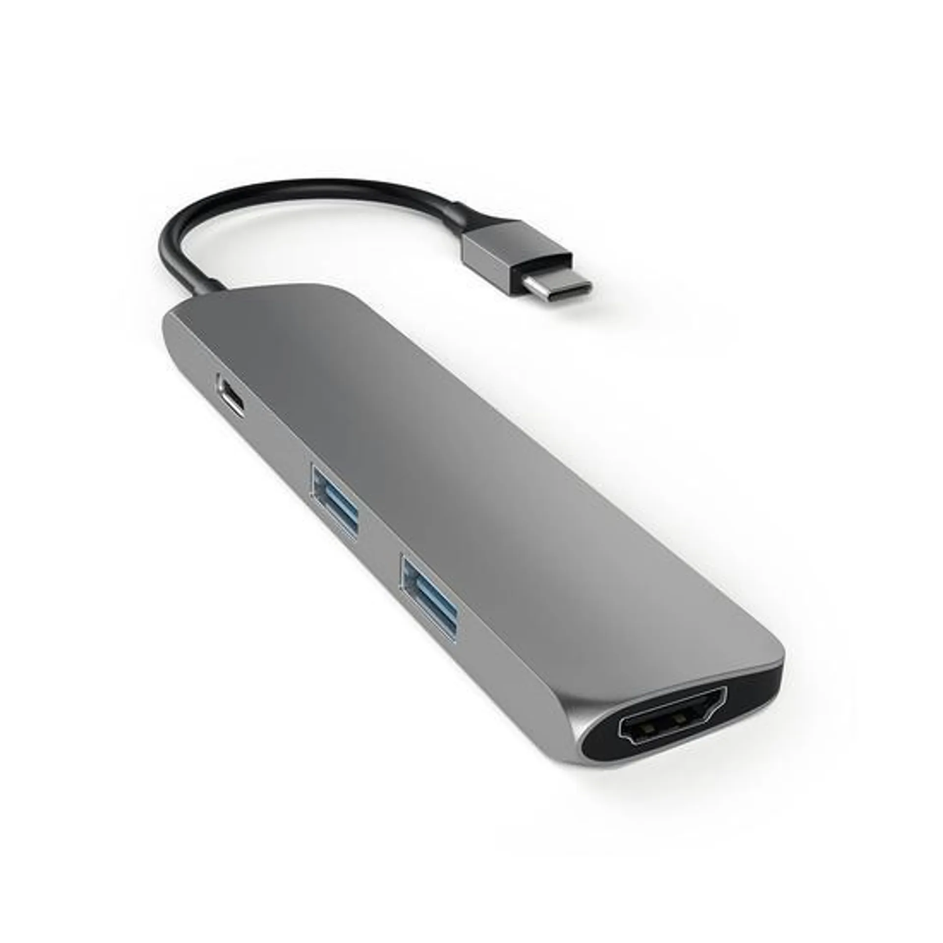 Satechi Hub Slim USB-C a USB-A/HDMI 4K/USB-C Gris Espacial - ST-CMAM -06600- (space gray)