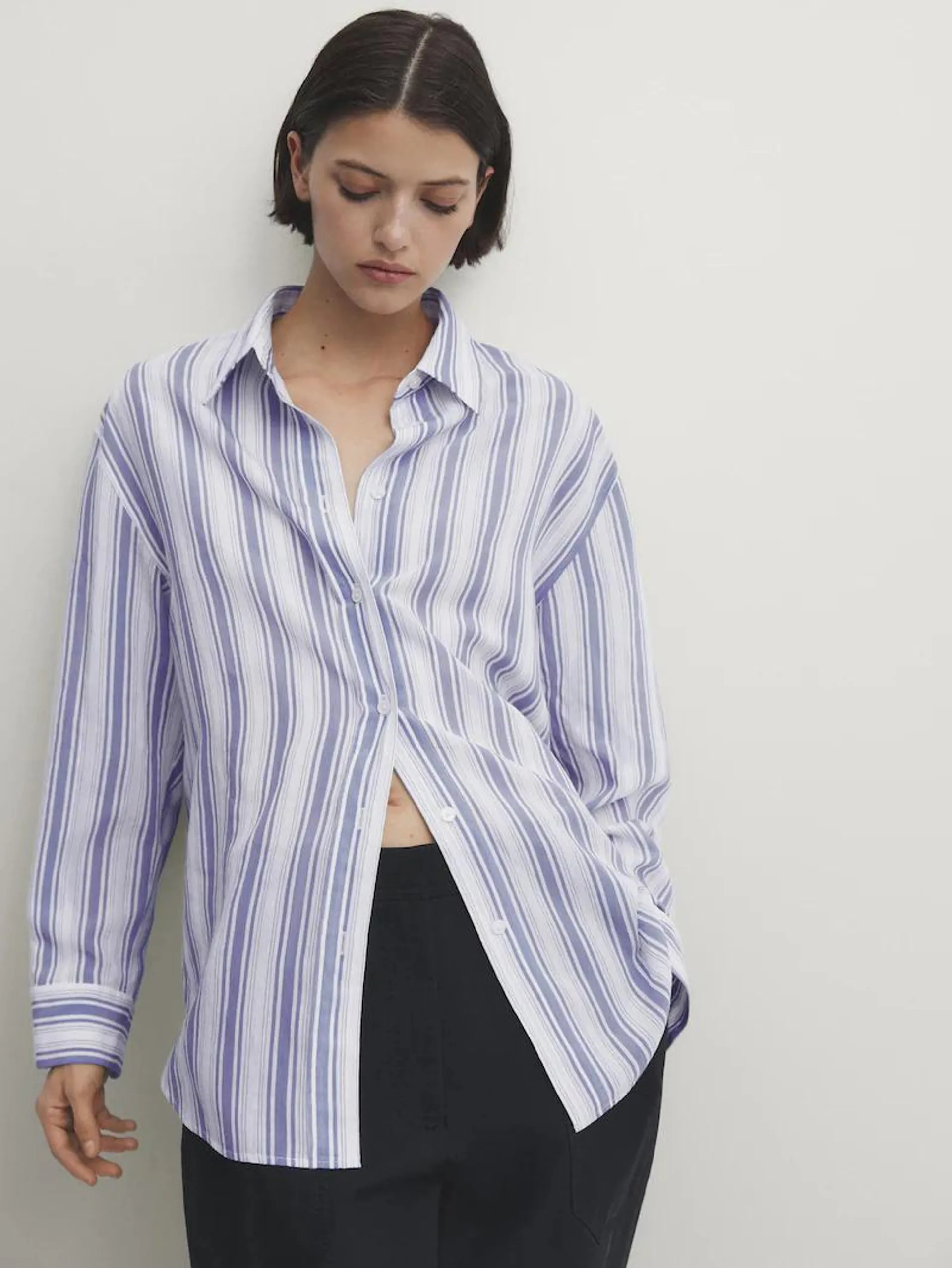 Striped oversize blouse