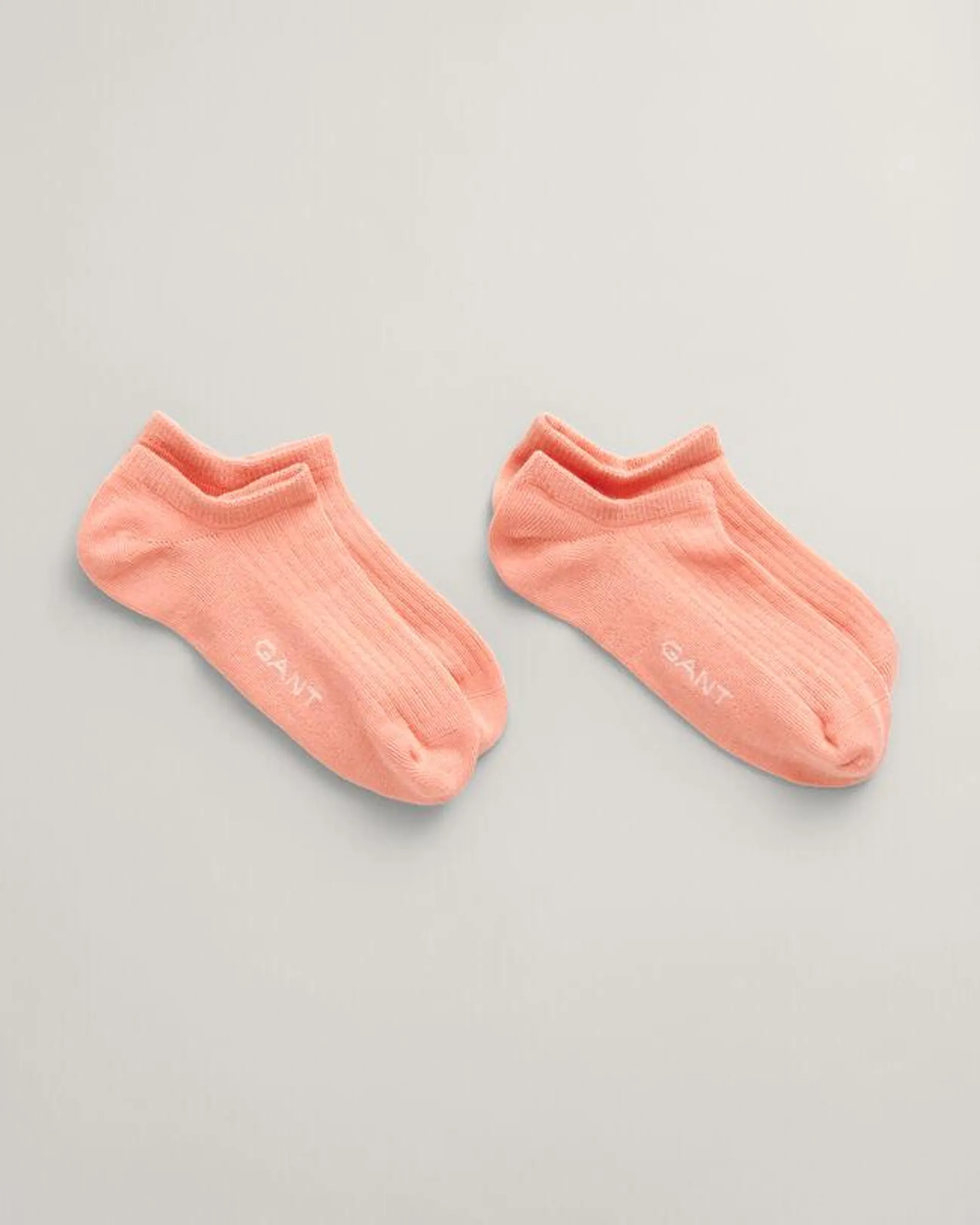 Paquete de dos pares de calcetines bajos acanalados de lyocell