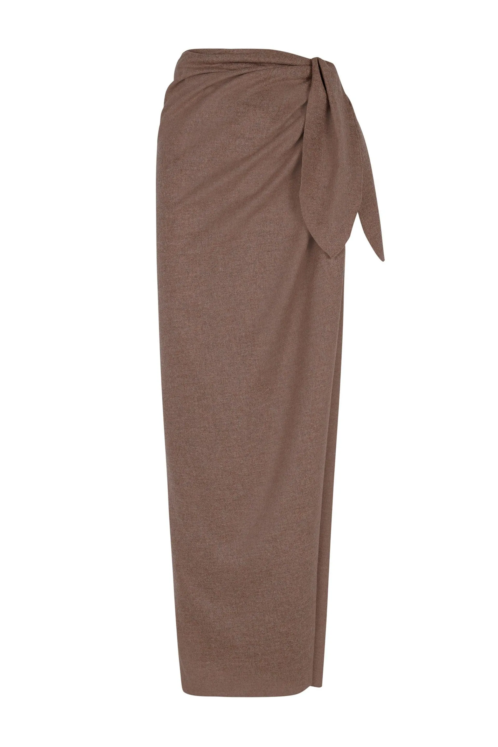 Lanna, cappuccino skirt in virgin wool and cashmere