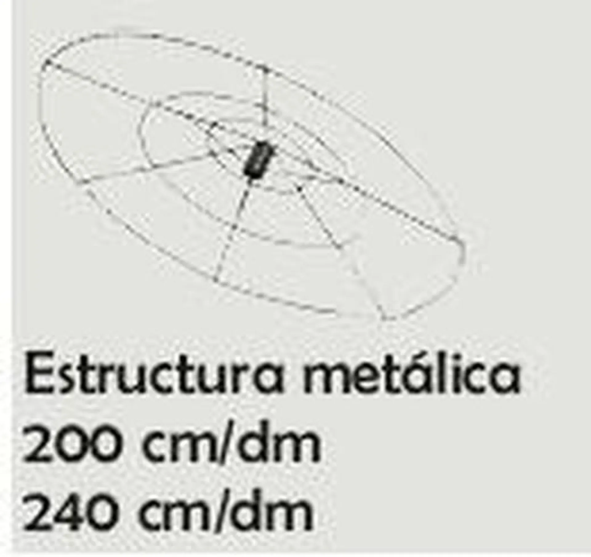 Estructura metÃ¡lica parasol 220 y 240