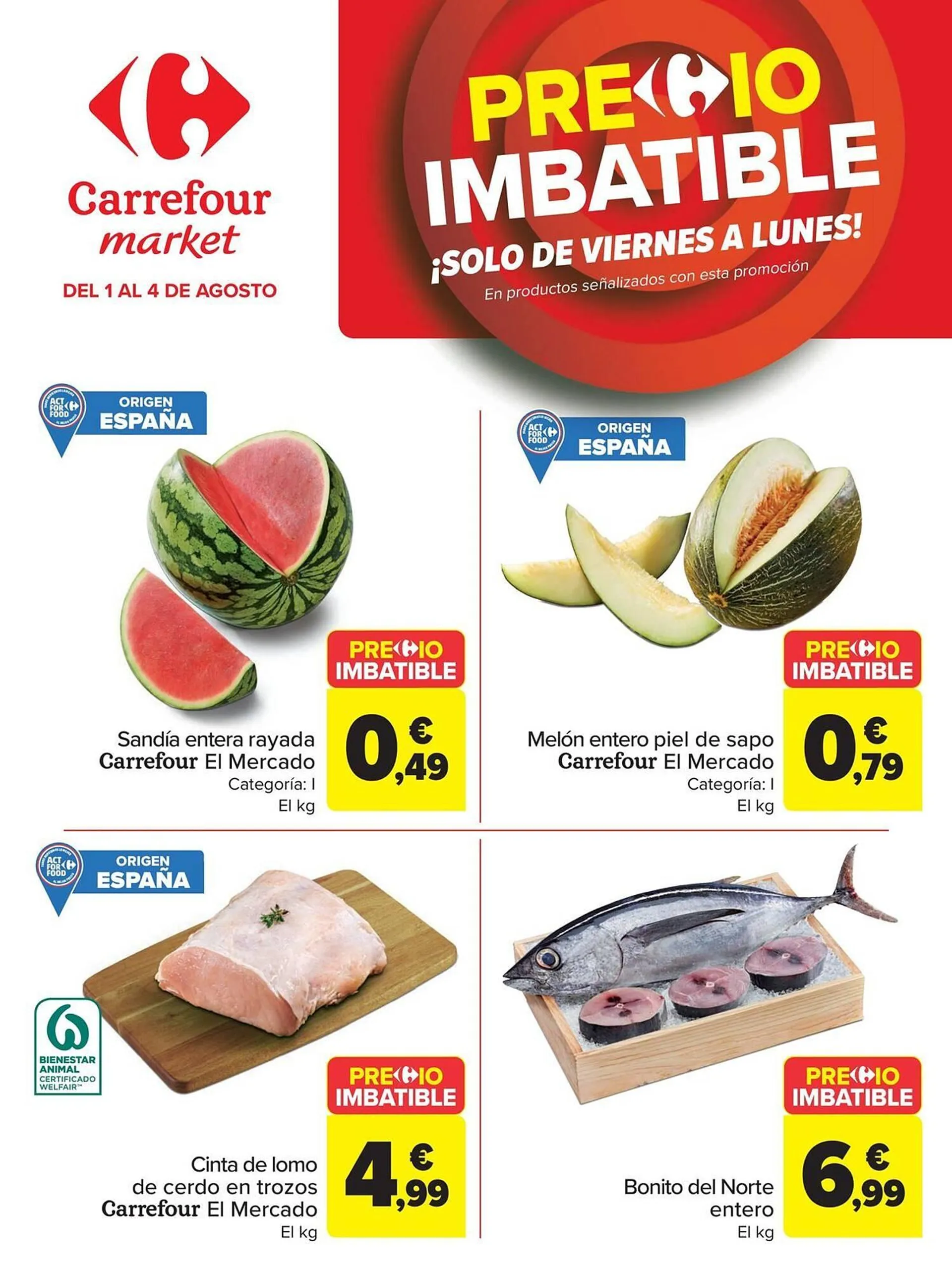 Catálogo de Folleto Carrefour Market 1 de agosto al 4 de agosto 2025 - Página 1