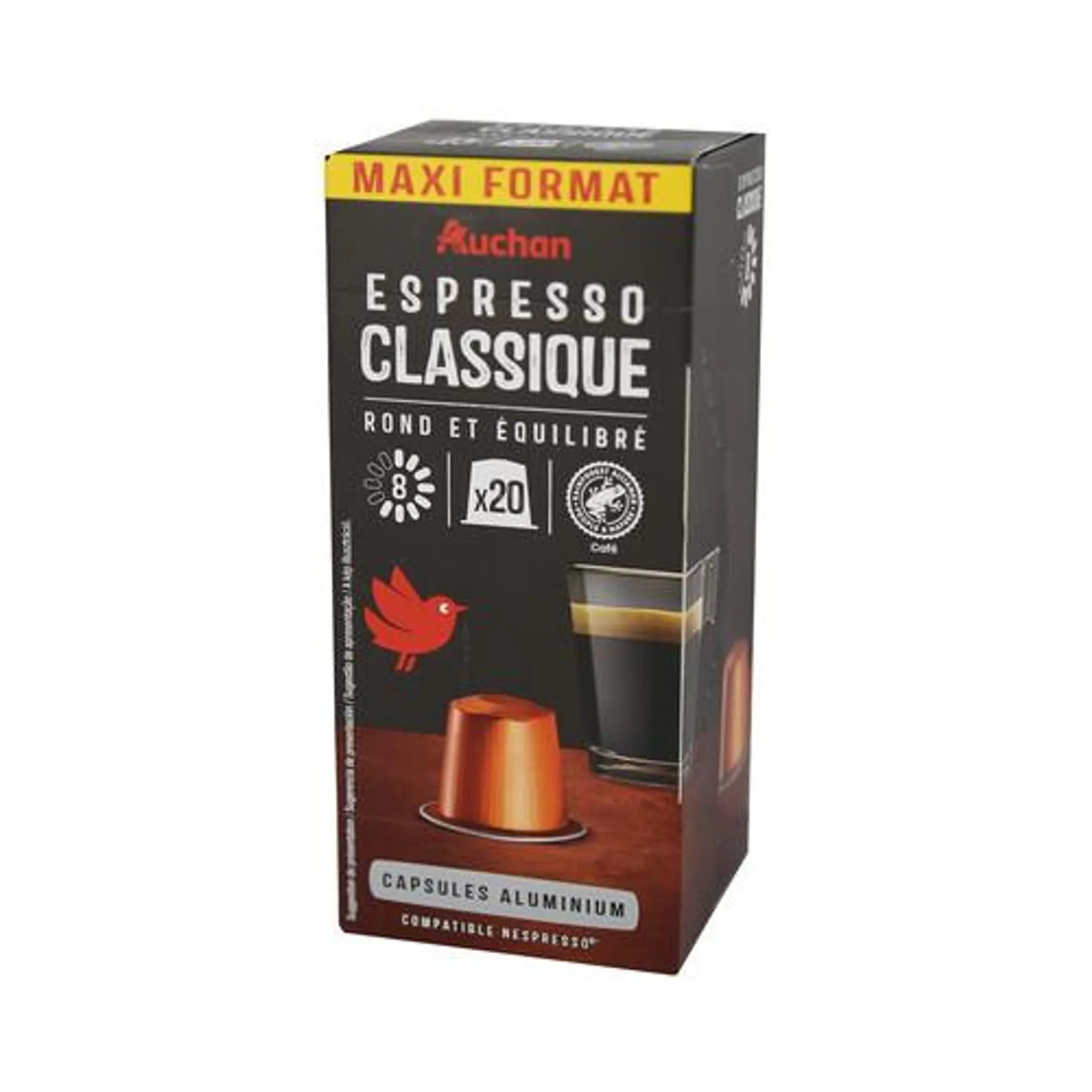 PRODUCTO ALCAMPO Café en cápsulas Espresso Classico I8, 20 uds.