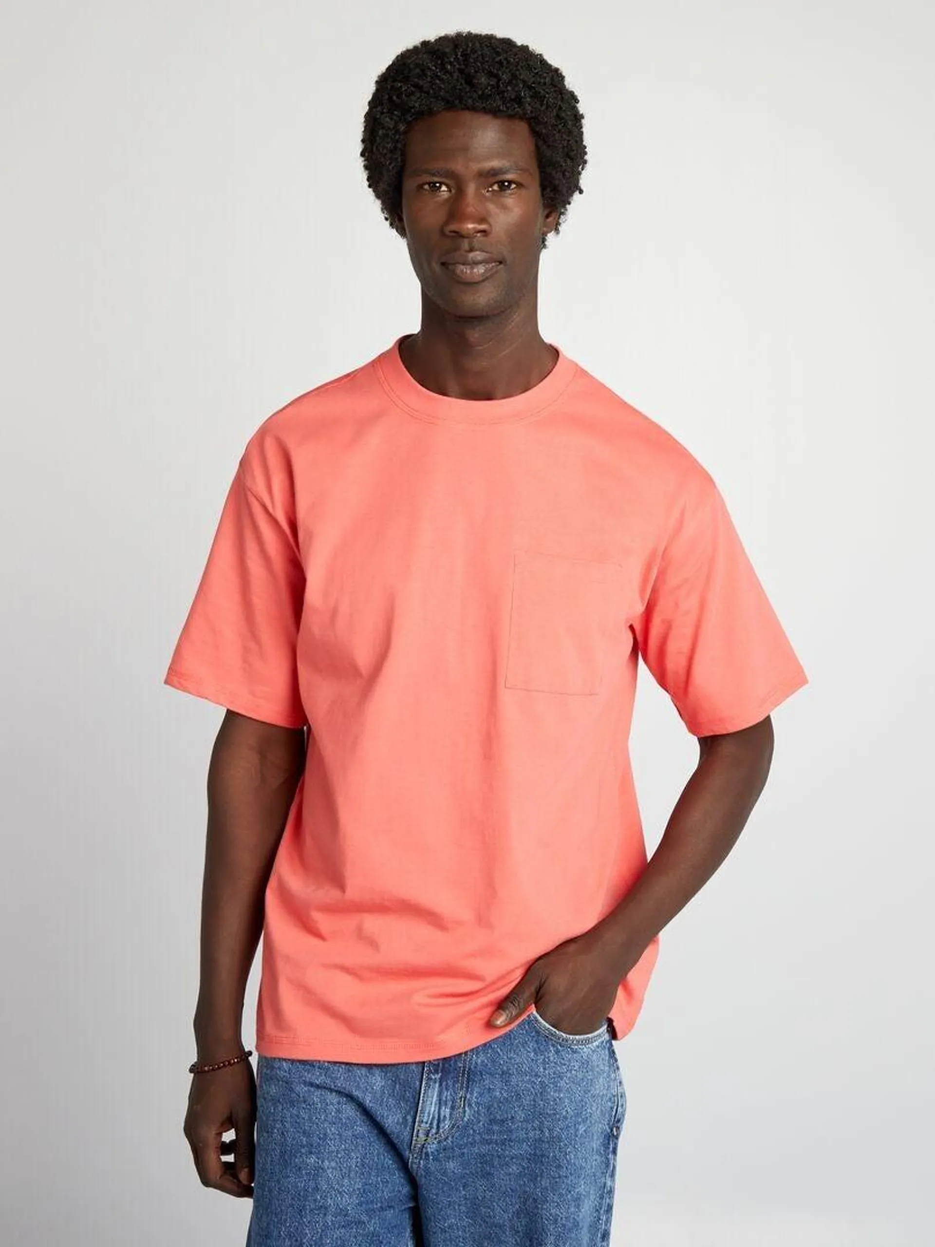 Tee-shirt uni coupe large - Orange