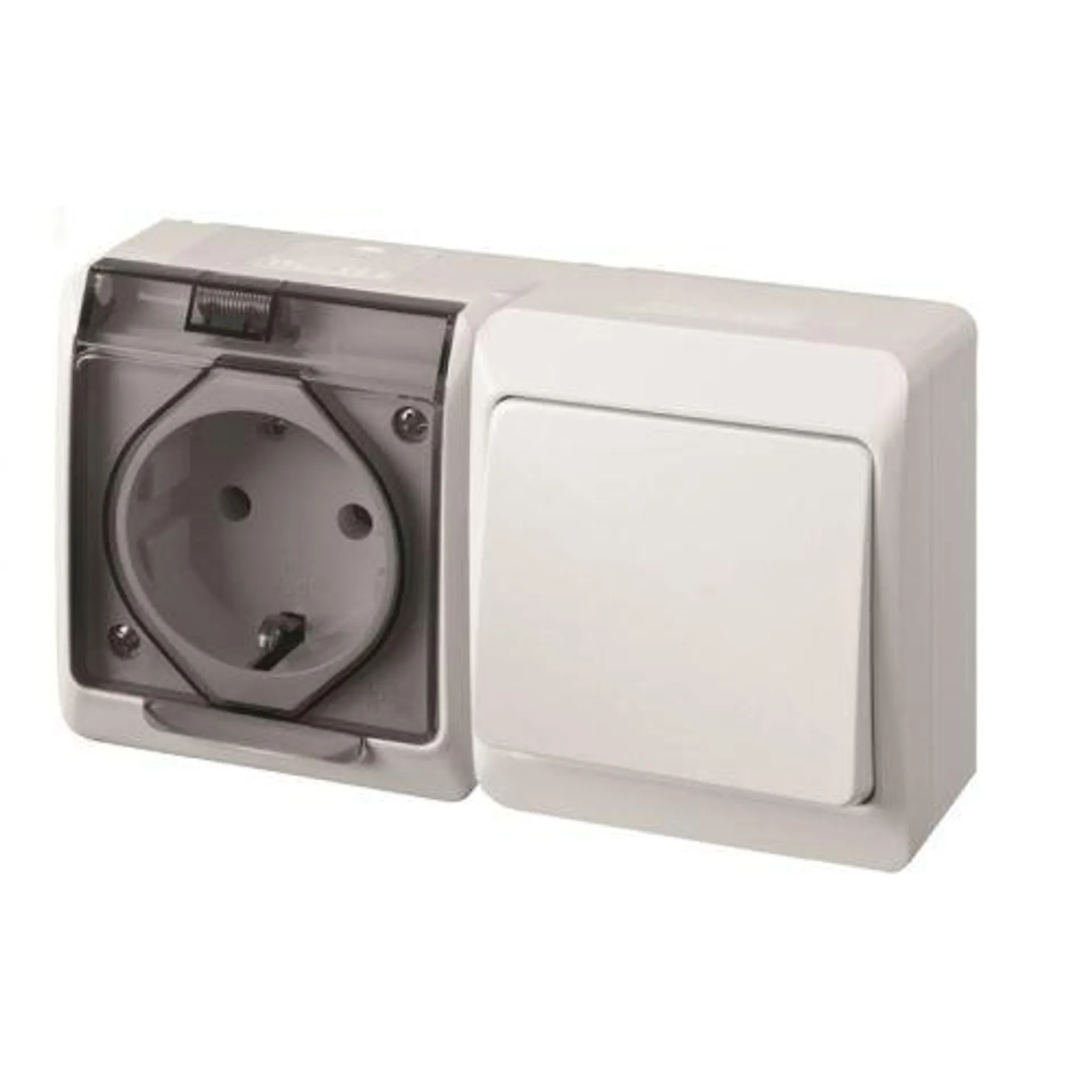 Interruptor electricidad estanco conmutador 16amp-250v blanco/verde abs famatel