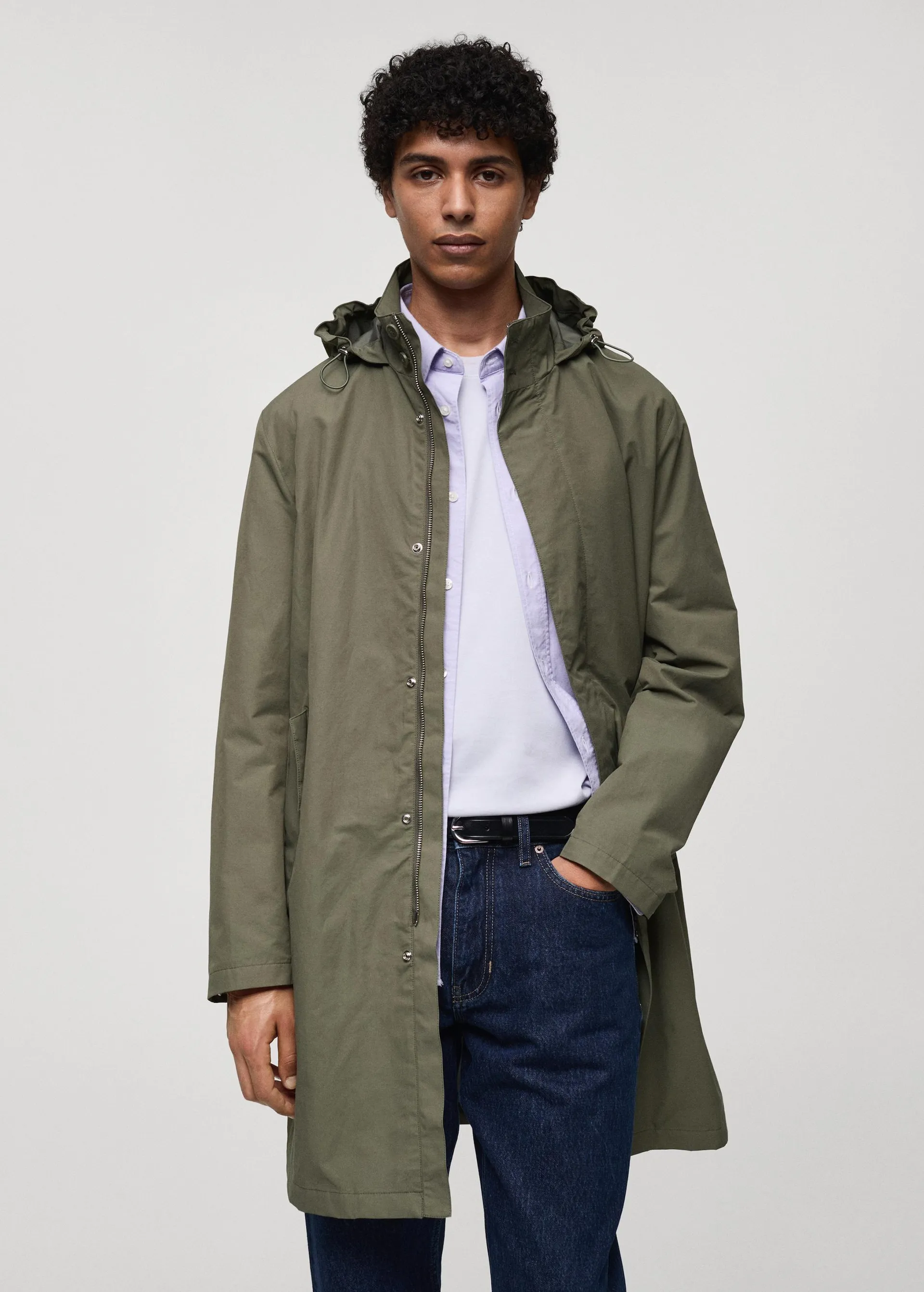 Parka capucha water repellent