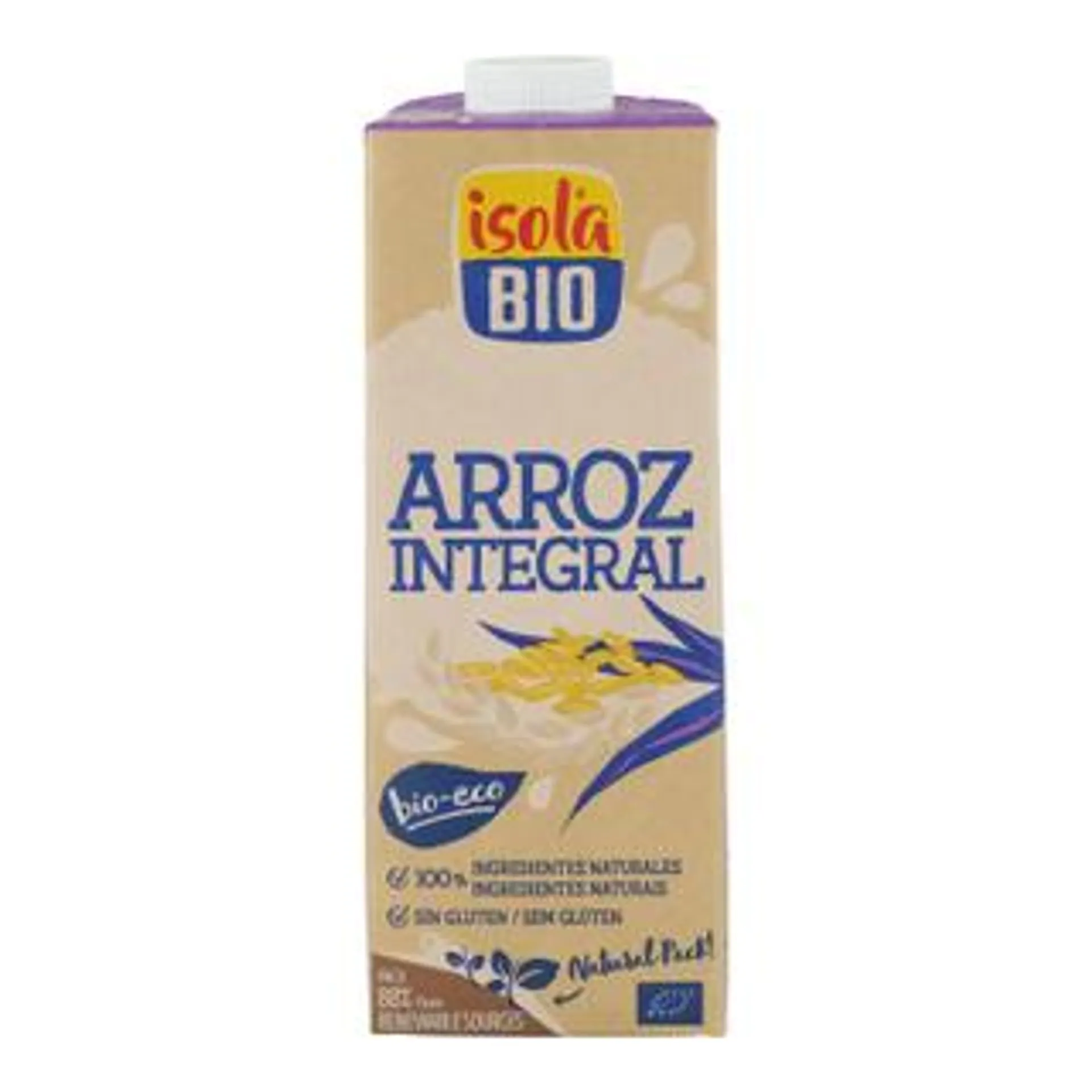 Bebida BIO Arroz Integral Sin Gluten Isola Bio 1 L