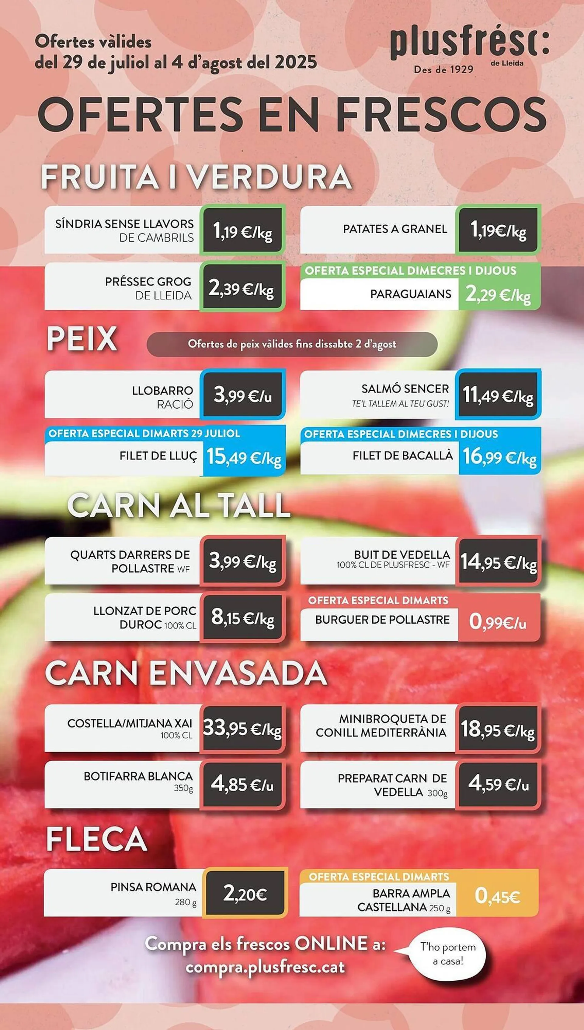Catálogo de Folleto Plusfresc 30 de julio al 4 de agosto 2025 - Página 1