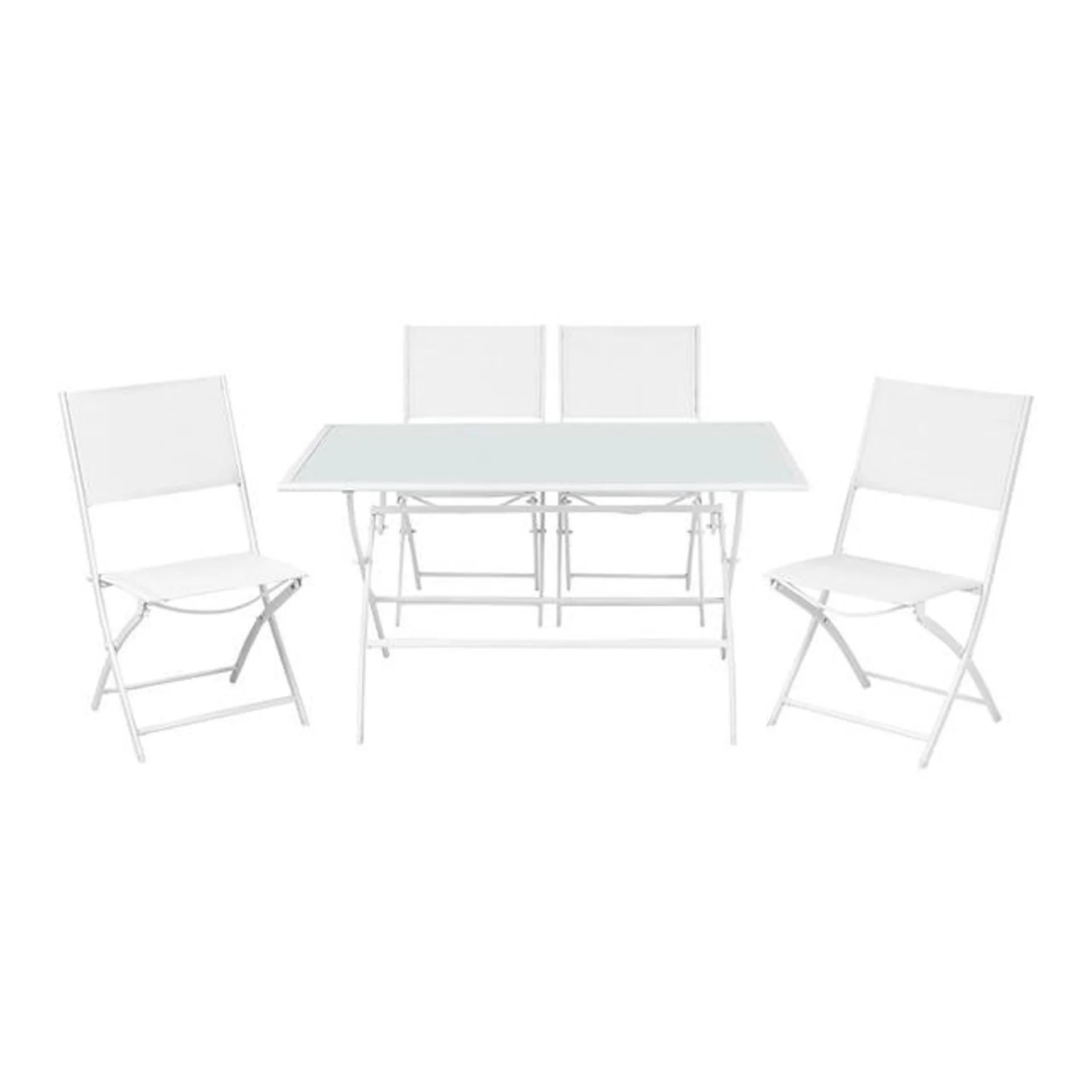 Conjunto de comedor de jardín en blanco Labrador Basics El Corte Inglés