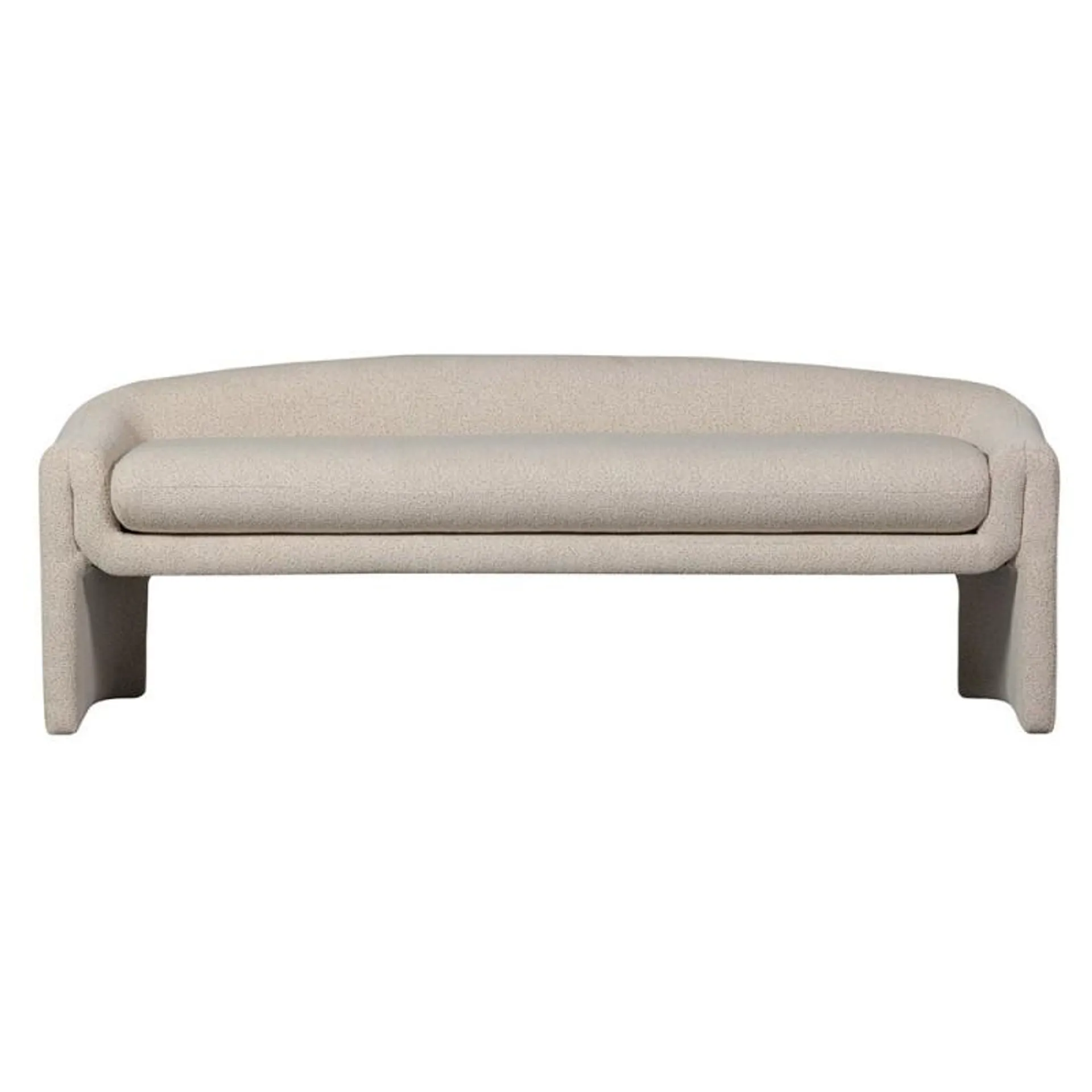 Zone fabric bench, beige