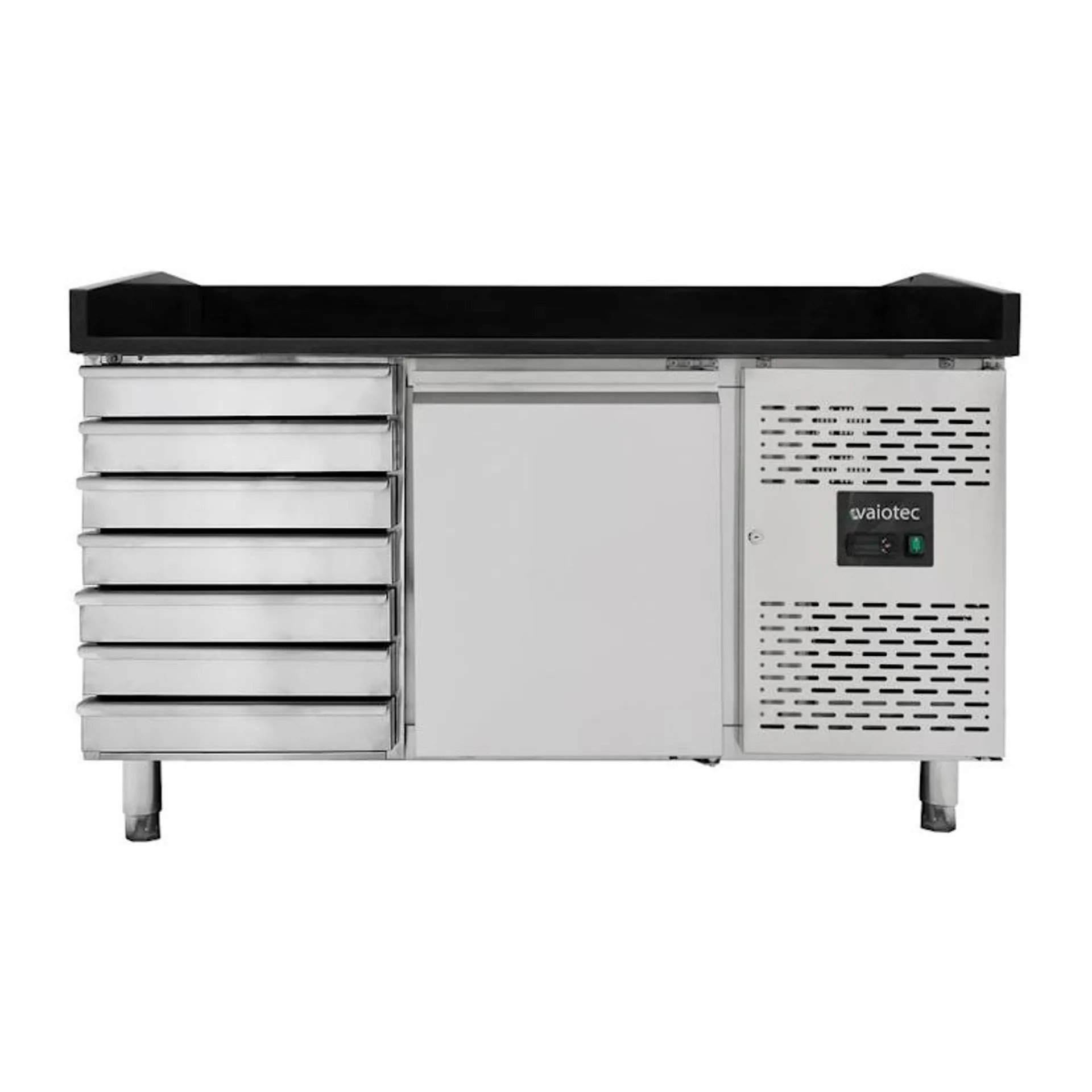 EASYLINE pizzakoeltafel 800 / 1 deur & 7 laden "zwart"