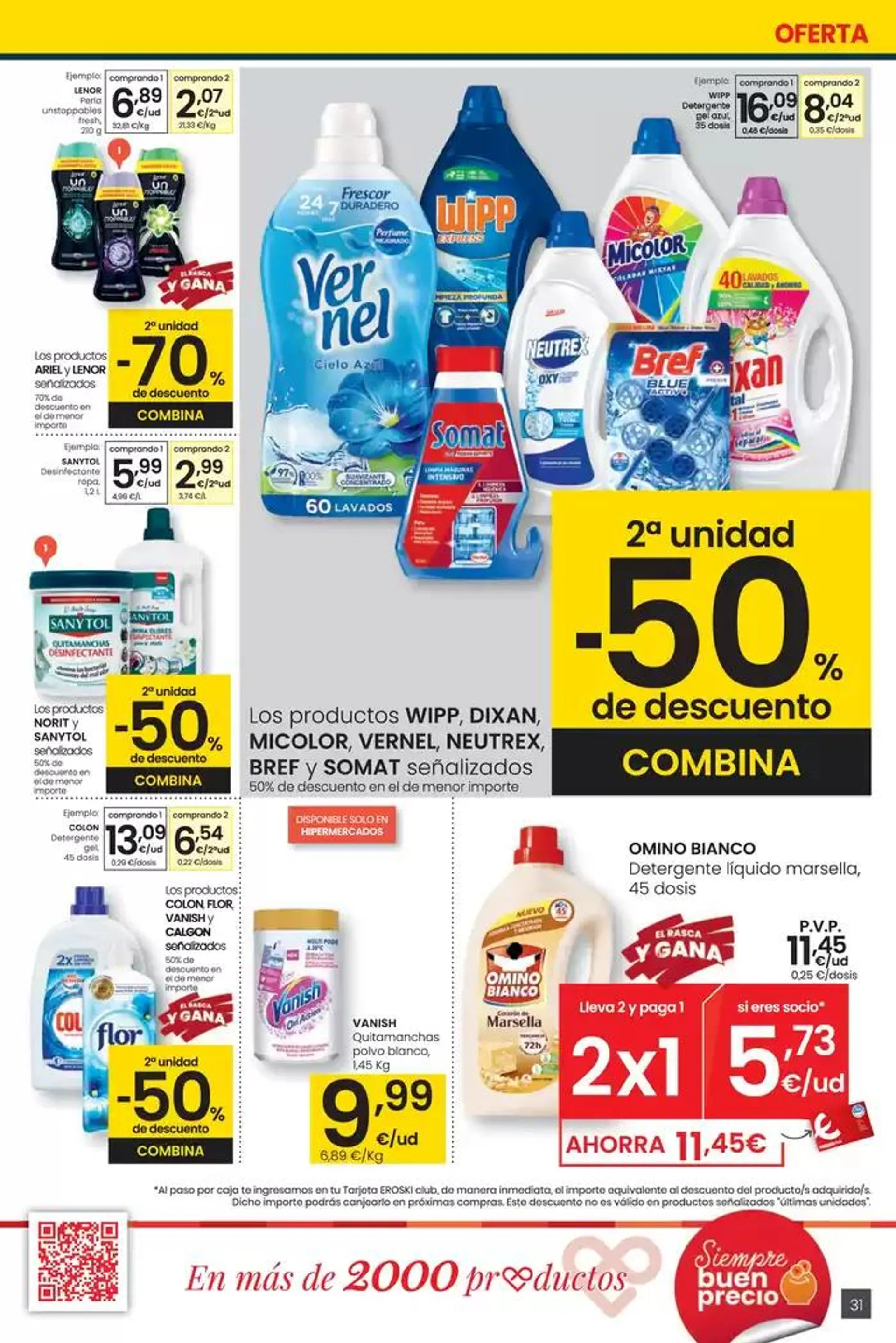 Catálogo de Más de 2000 productos, SIEMPRE A BUEN PRECIO HIPERMERCADOS EROSKI 31 de octubre al 12 de noviembre 2024 - Página 31