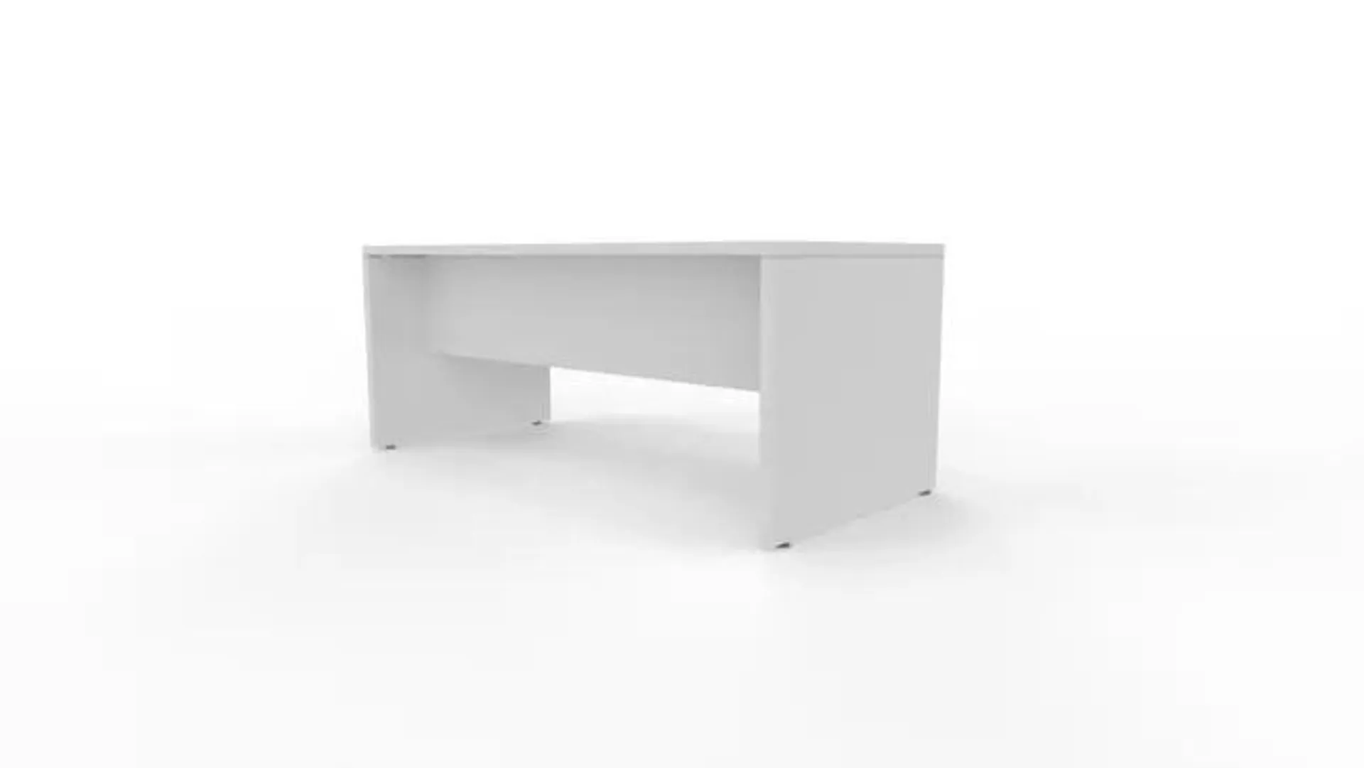 Mesa de escritorio de melamina New Pano blanco de 180x80x74cm